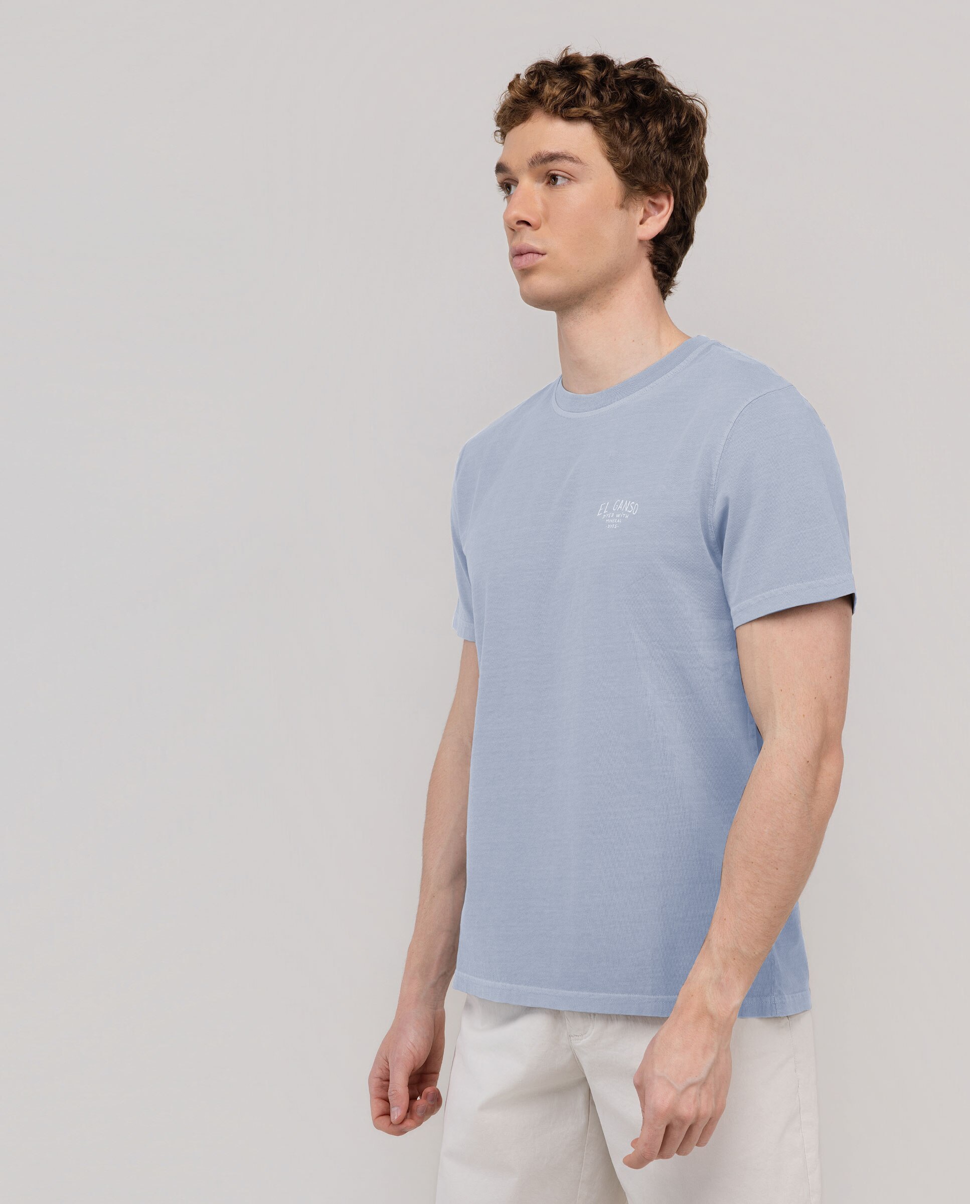 T-shirt Lisa de Tinte Natural Azul-2