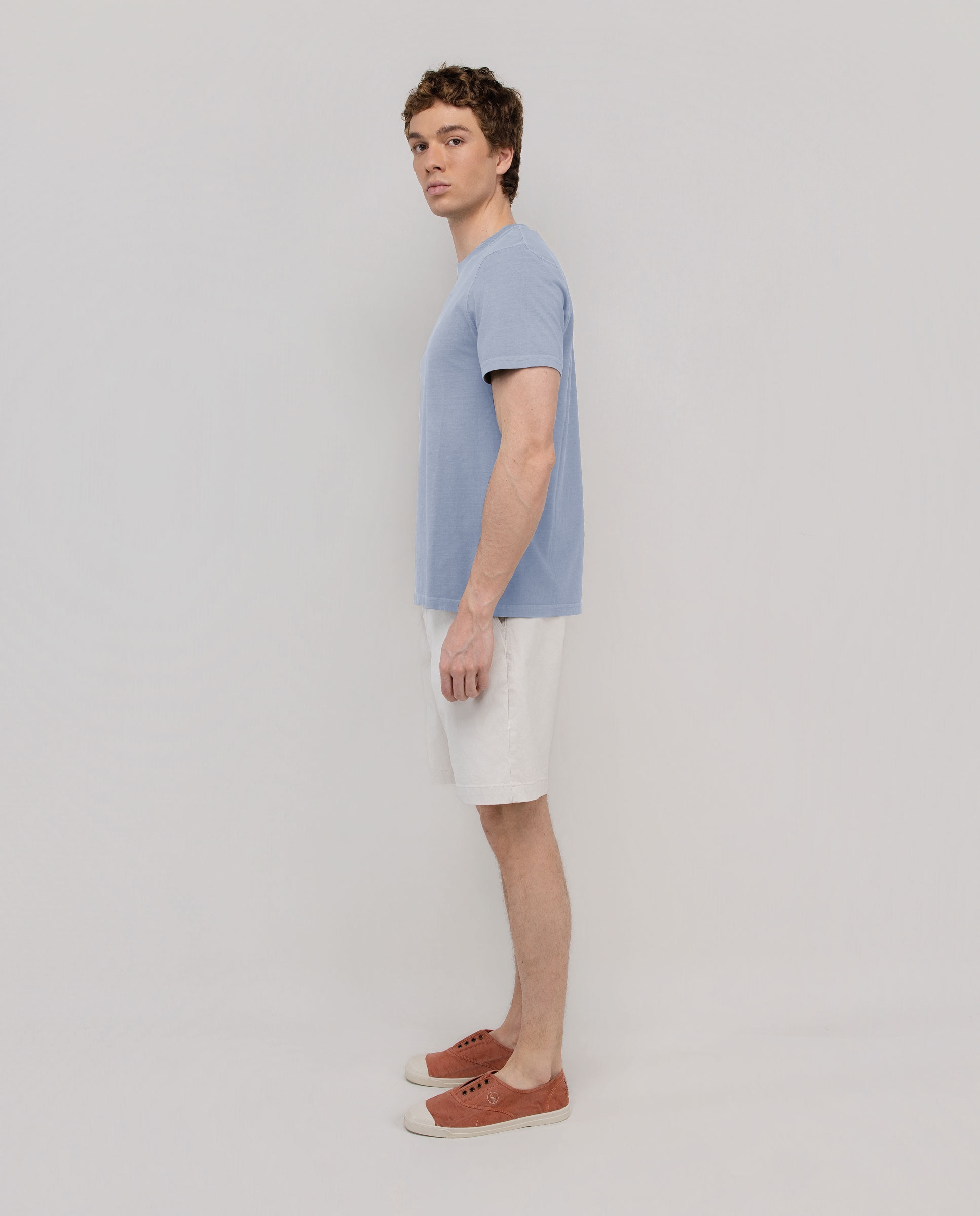 T-shirt Lisa de Tinte Natural Azul-4