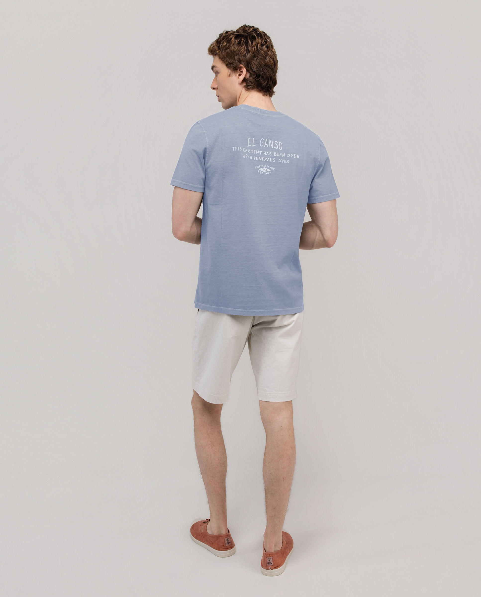 T-shirt Lisa de Tinte Natural Azul-5
