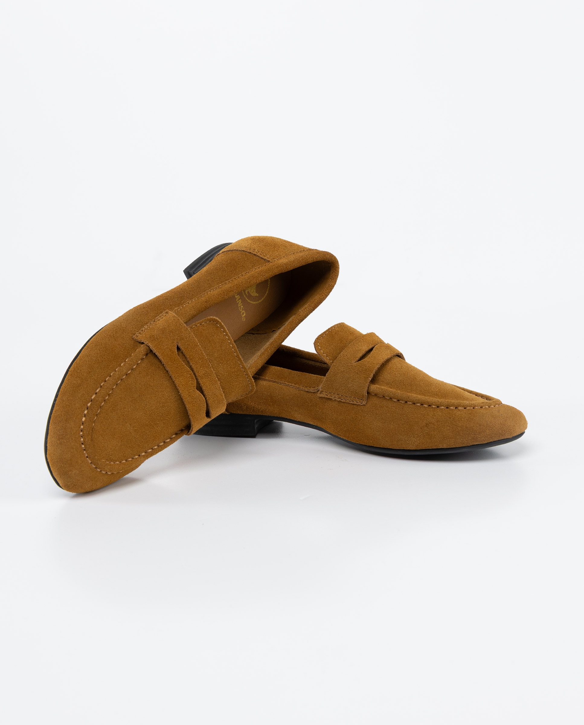 Mocassins de Camurça Liso Camel-3