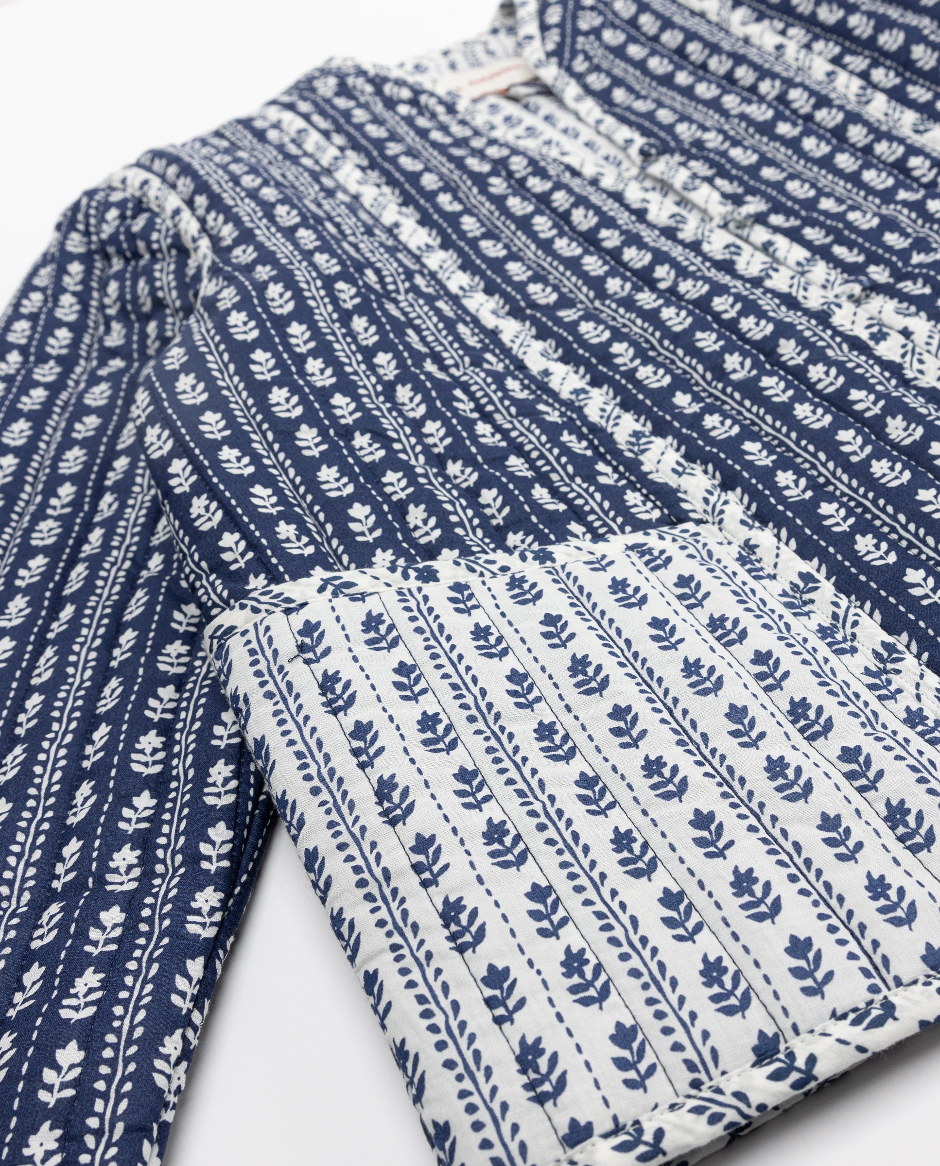 Casaco Estampado Rebecca Azul-2