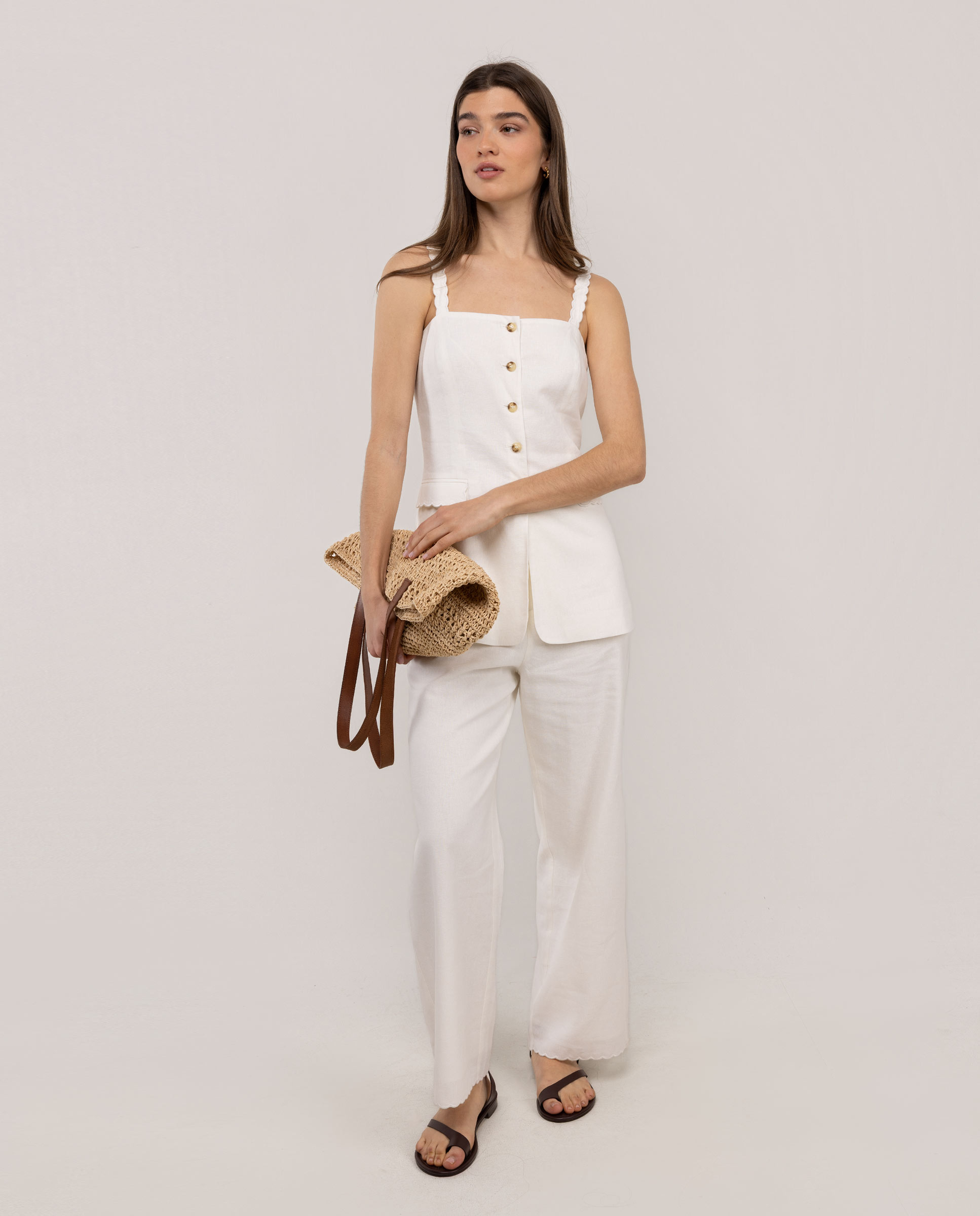 Colete Liso Isabella Branco-2