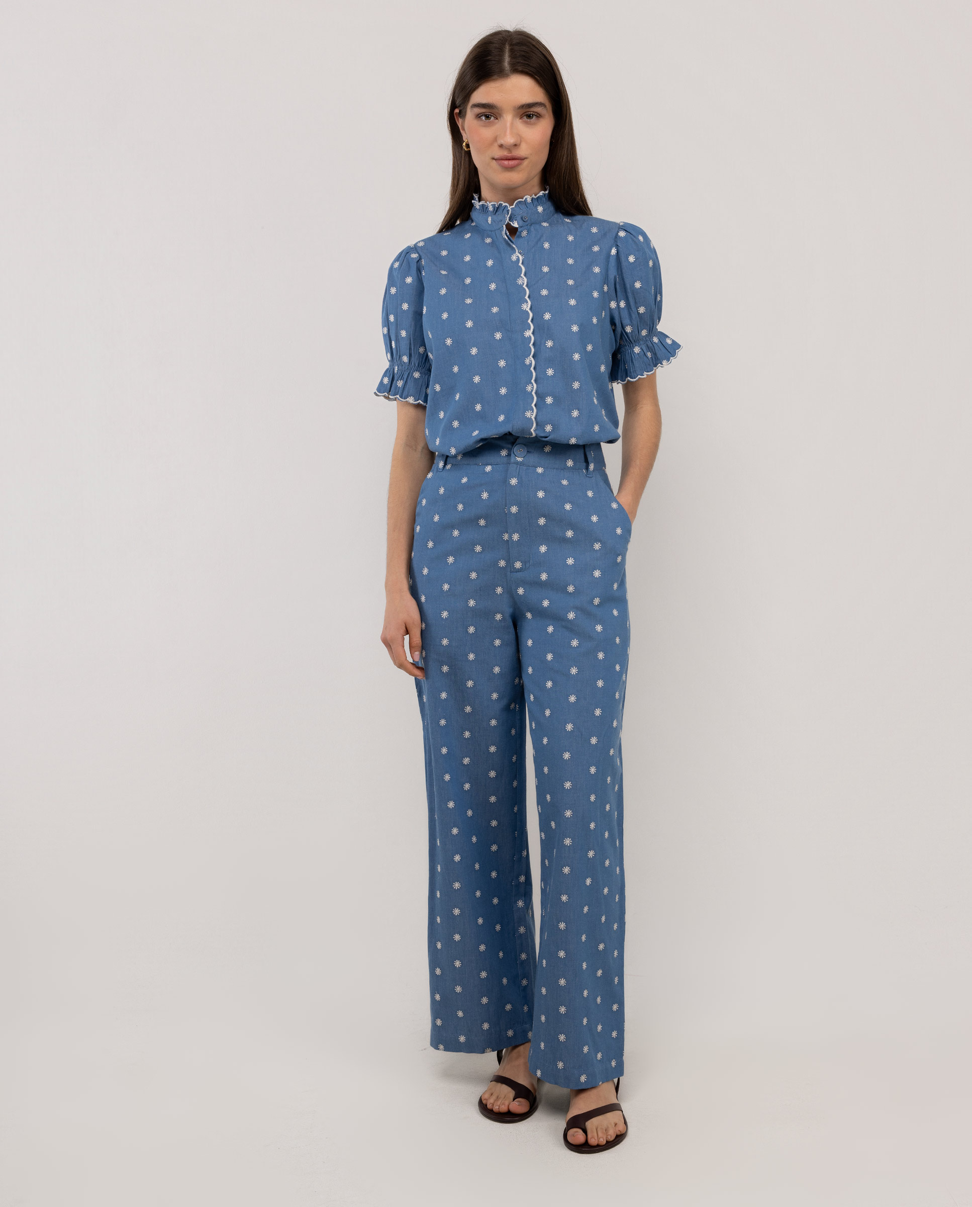 Blusa Lisa Denim Azul-2