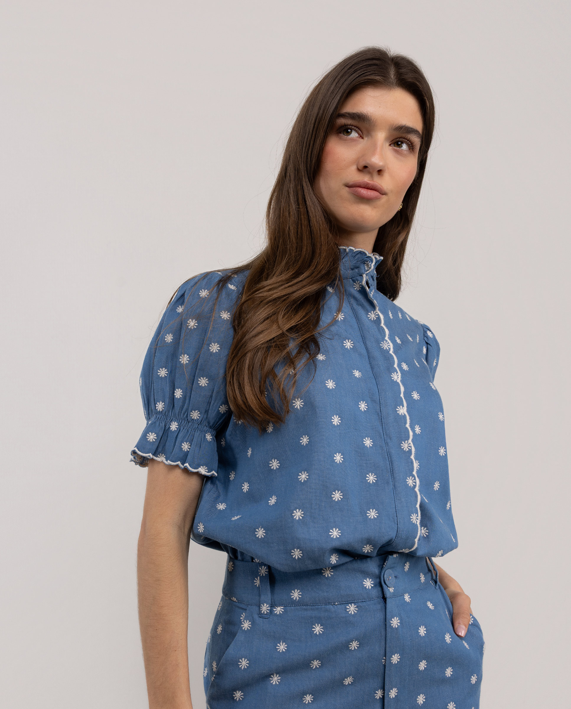 Blusa Lisa Denim Azul-4