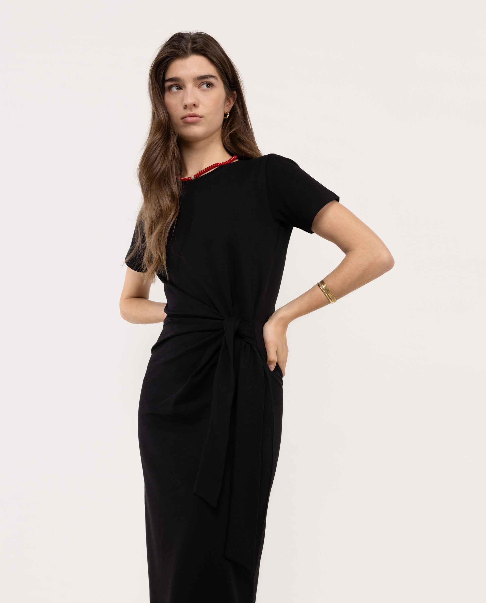 Vestido Liso Holly Preto-3