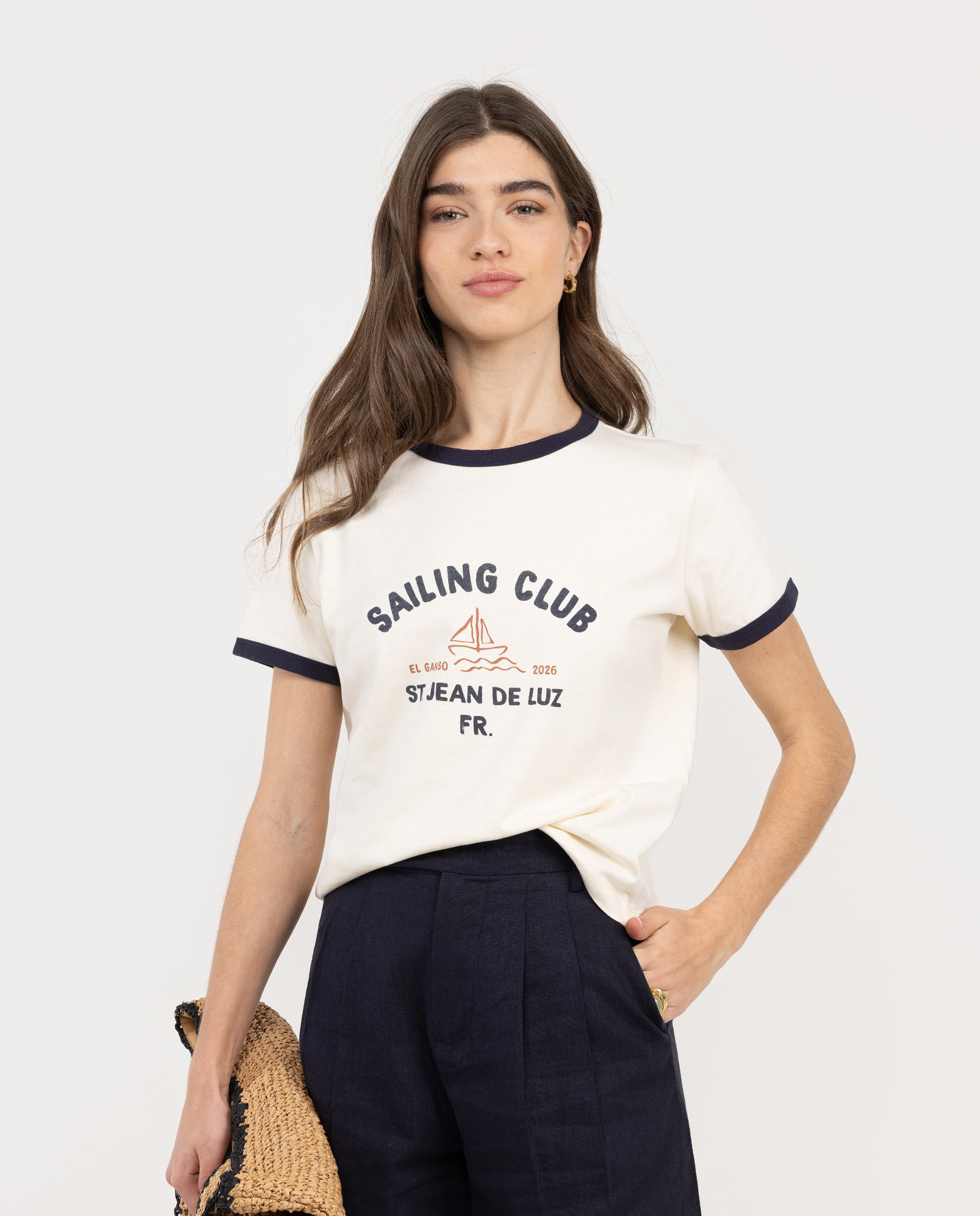 T-shirt de Algodão Cru-1