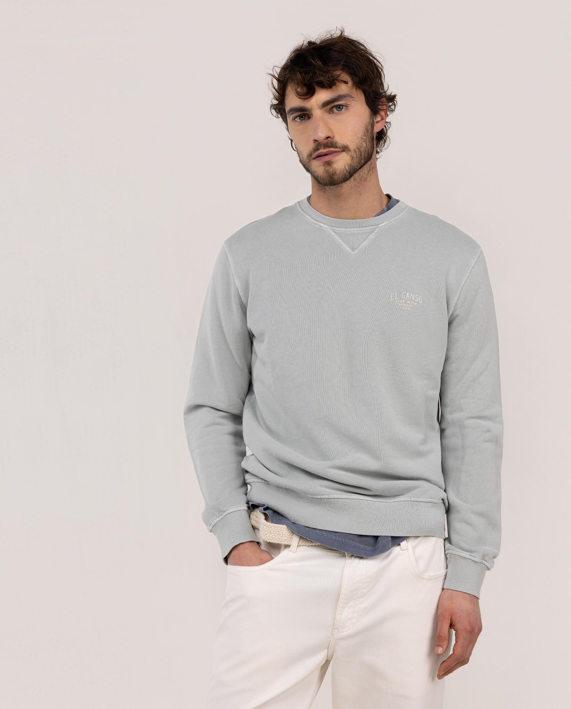 Imagem 0 de Sweatshirt com Gola Redonda e Print de Logo