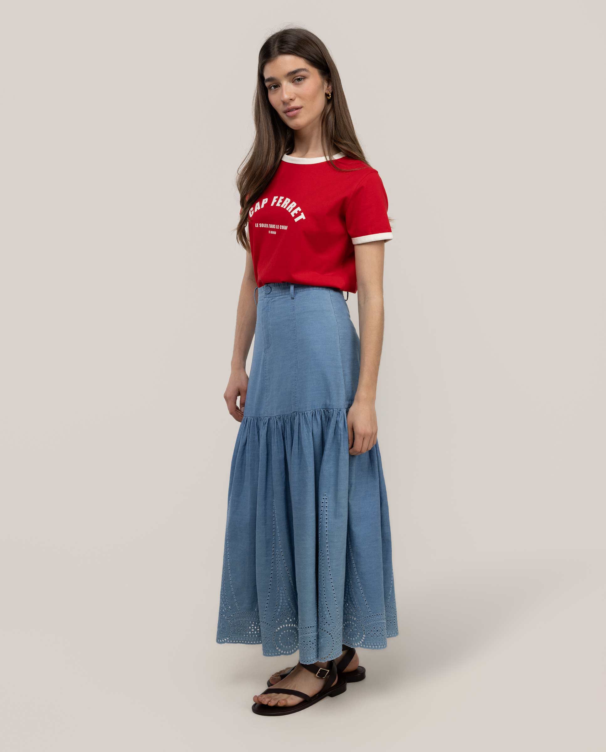 Saia Denim Flavia Azul-3
