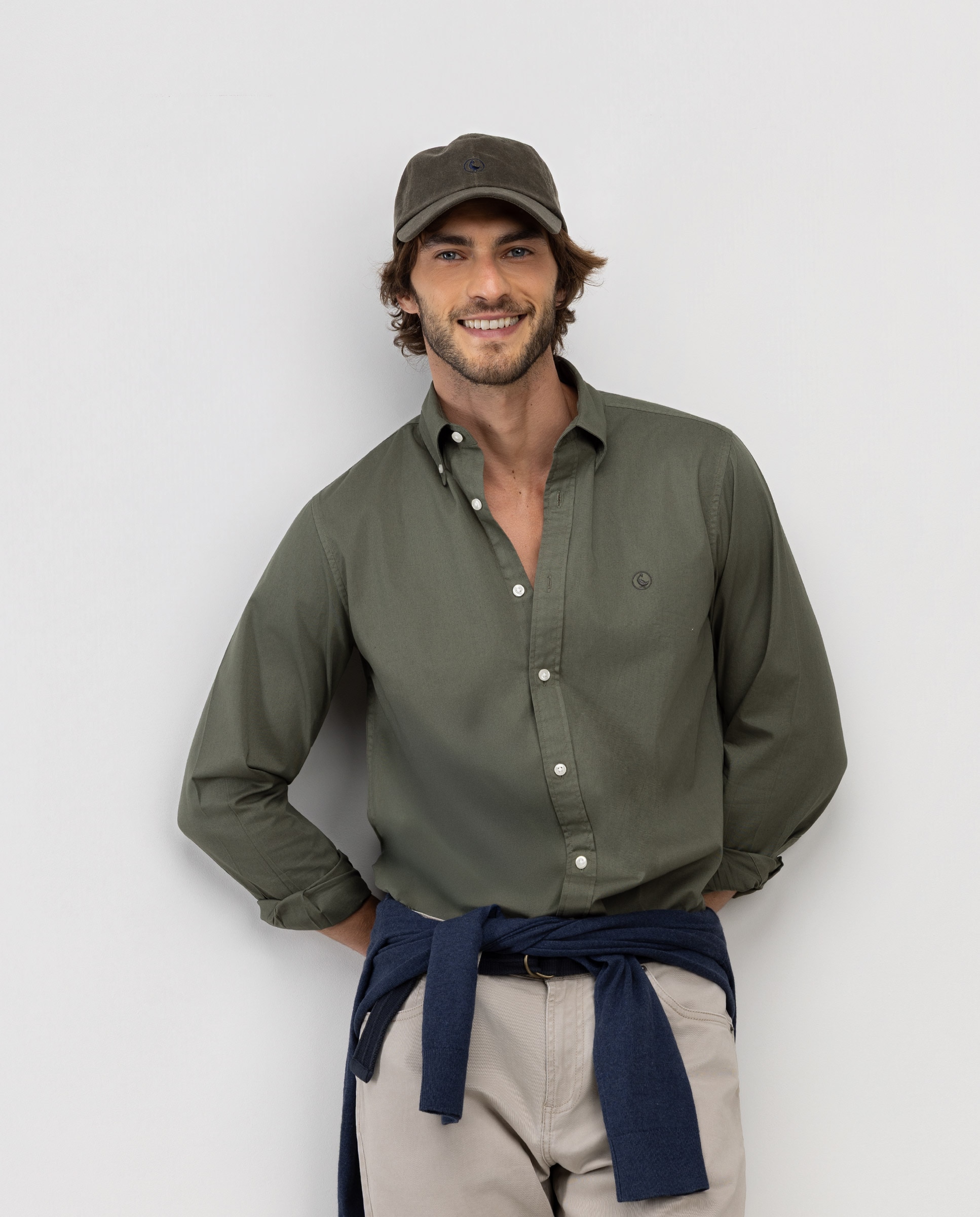 Camisa Garment Dyed Lisa Verde-escuro-1
