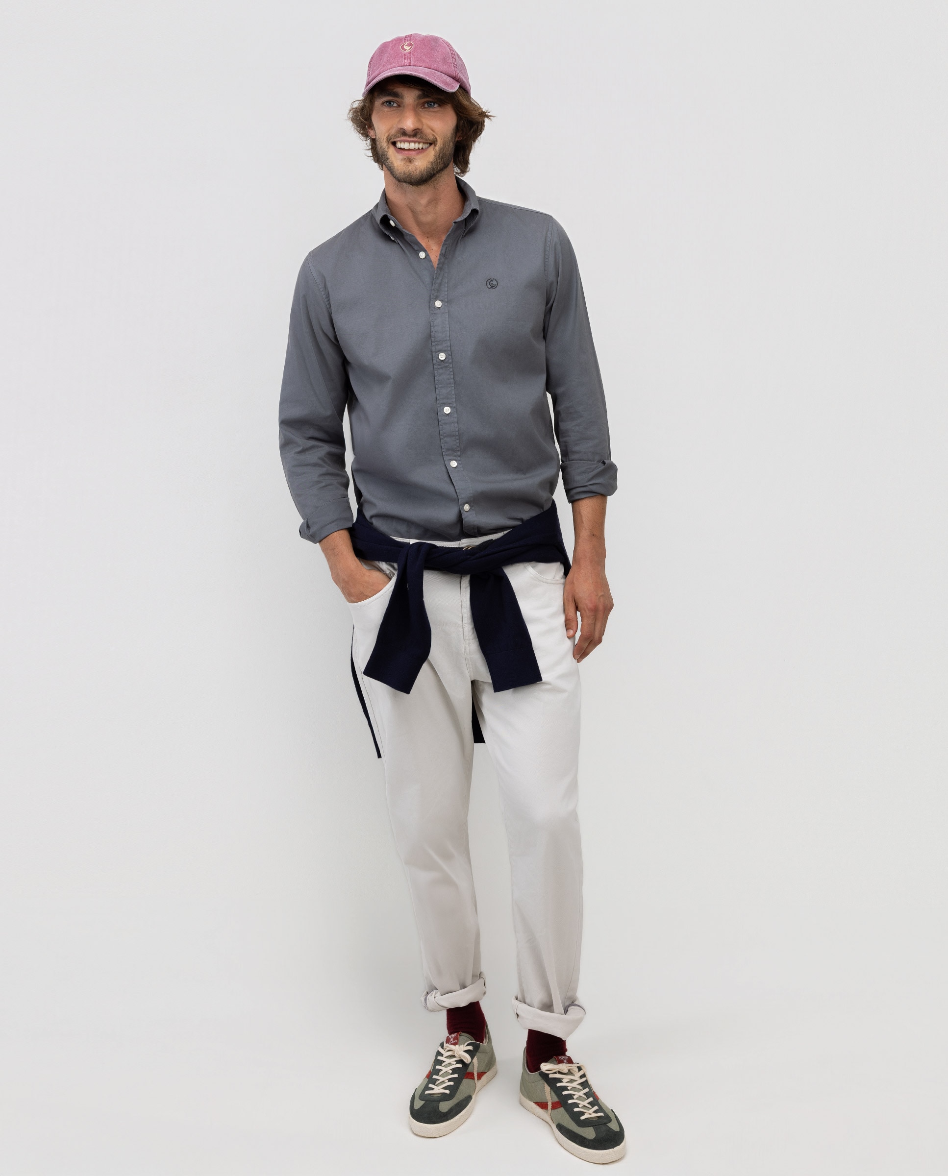 Camisa Garment Dyed Lisa Cinzento-2