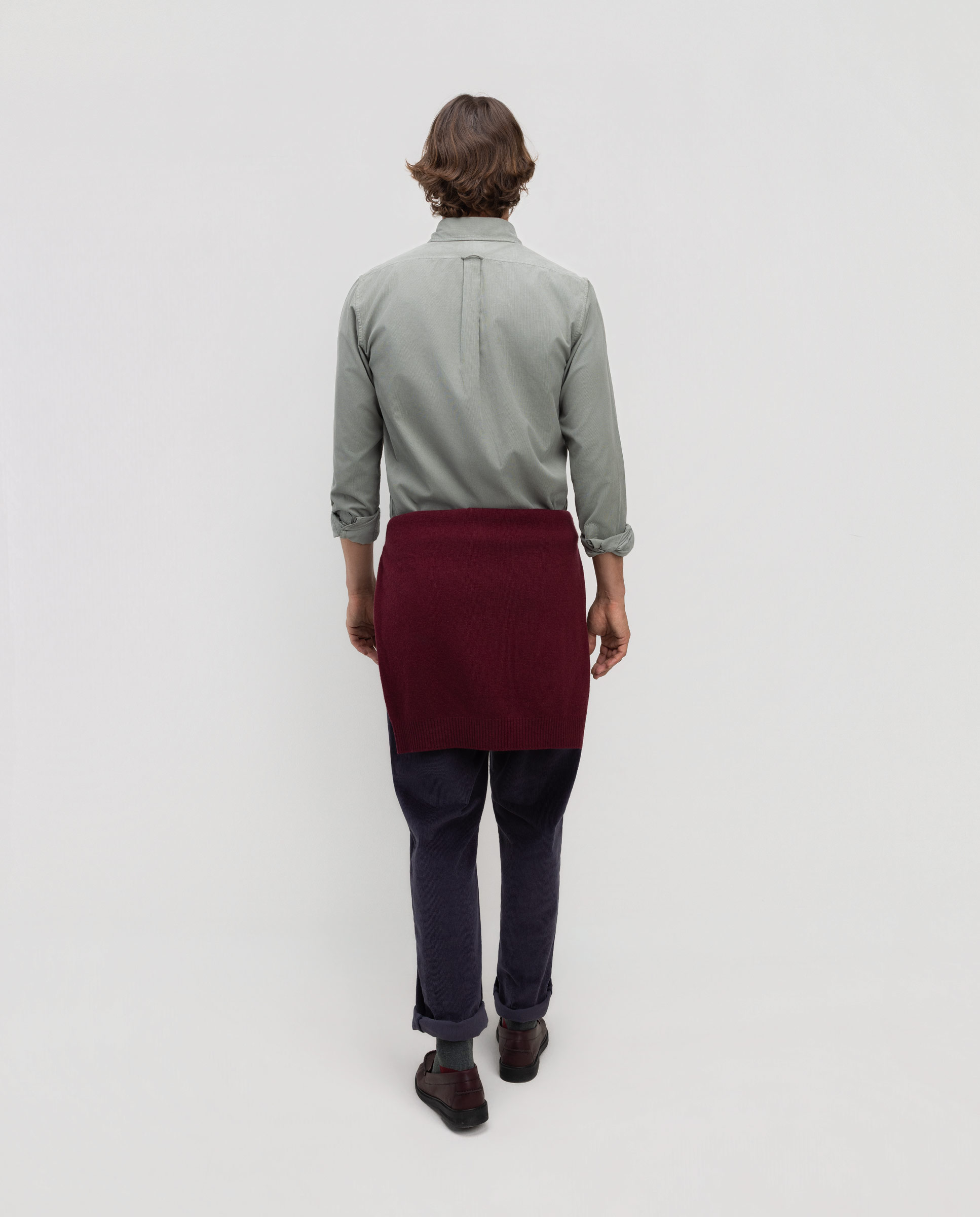 Camisa de Bombazina Garment Dyed Verde-4