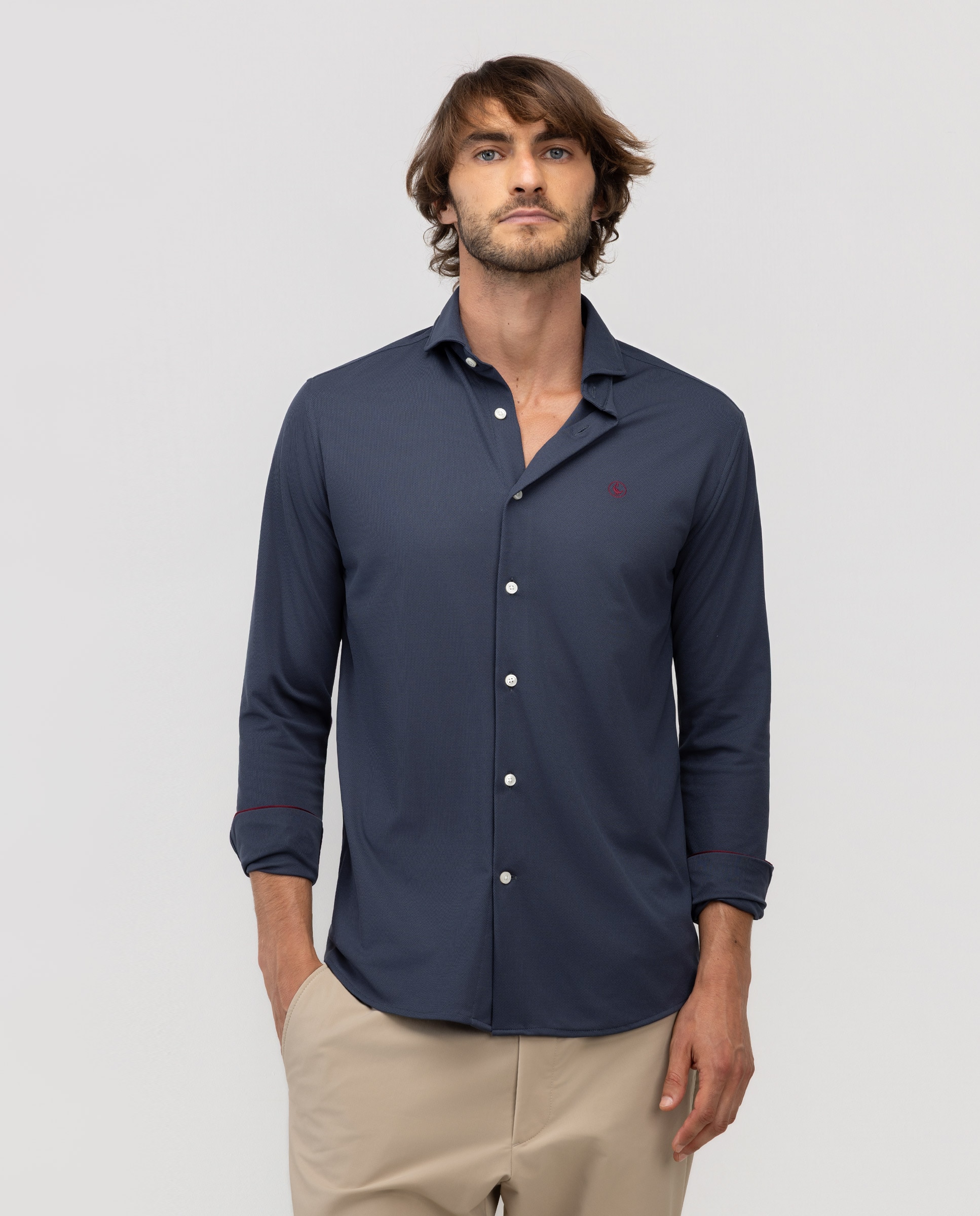 Camisa Sepiia Lisa Azul-marinho-1