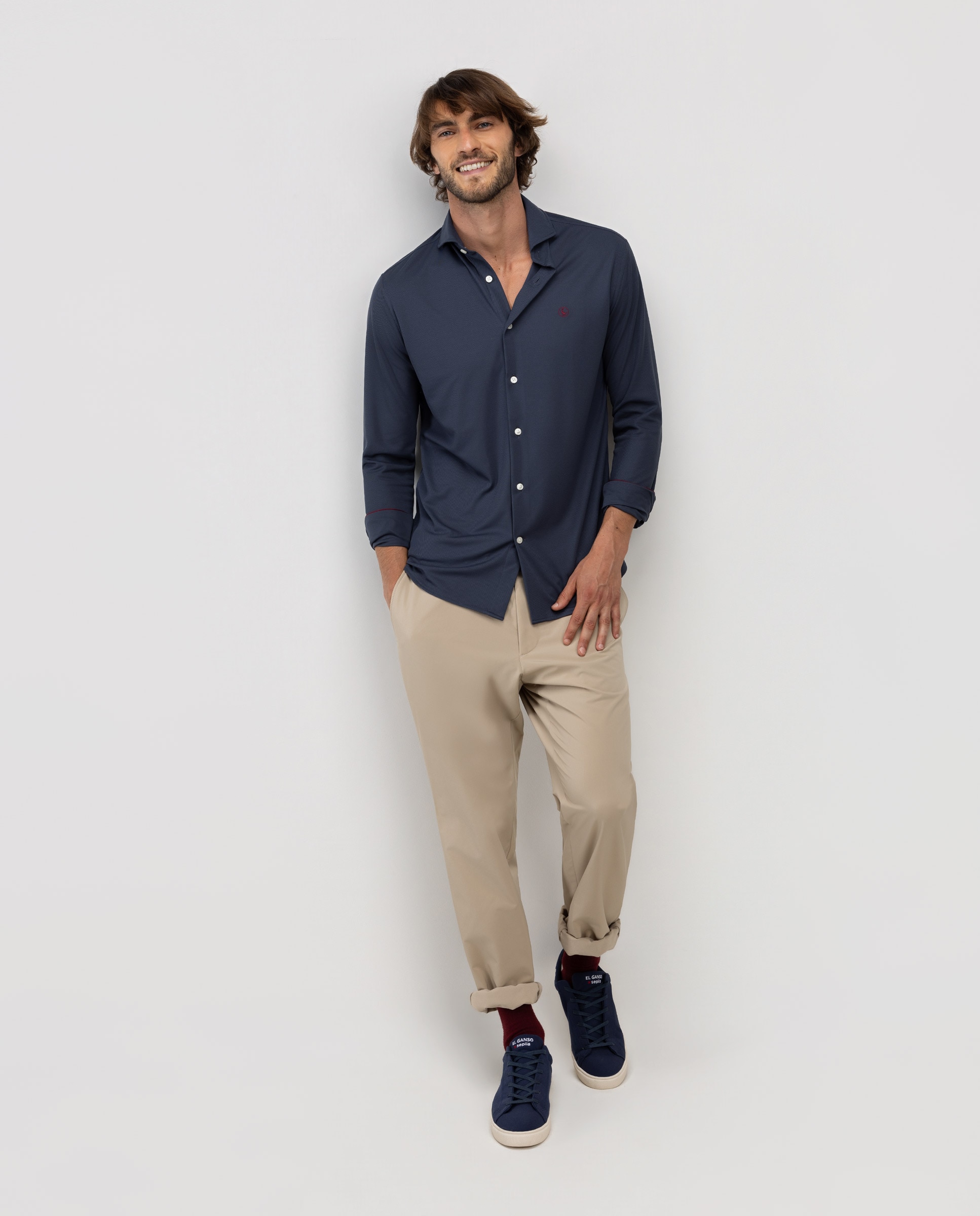 Camisa Sepiia Lisa Azul-marinho-2