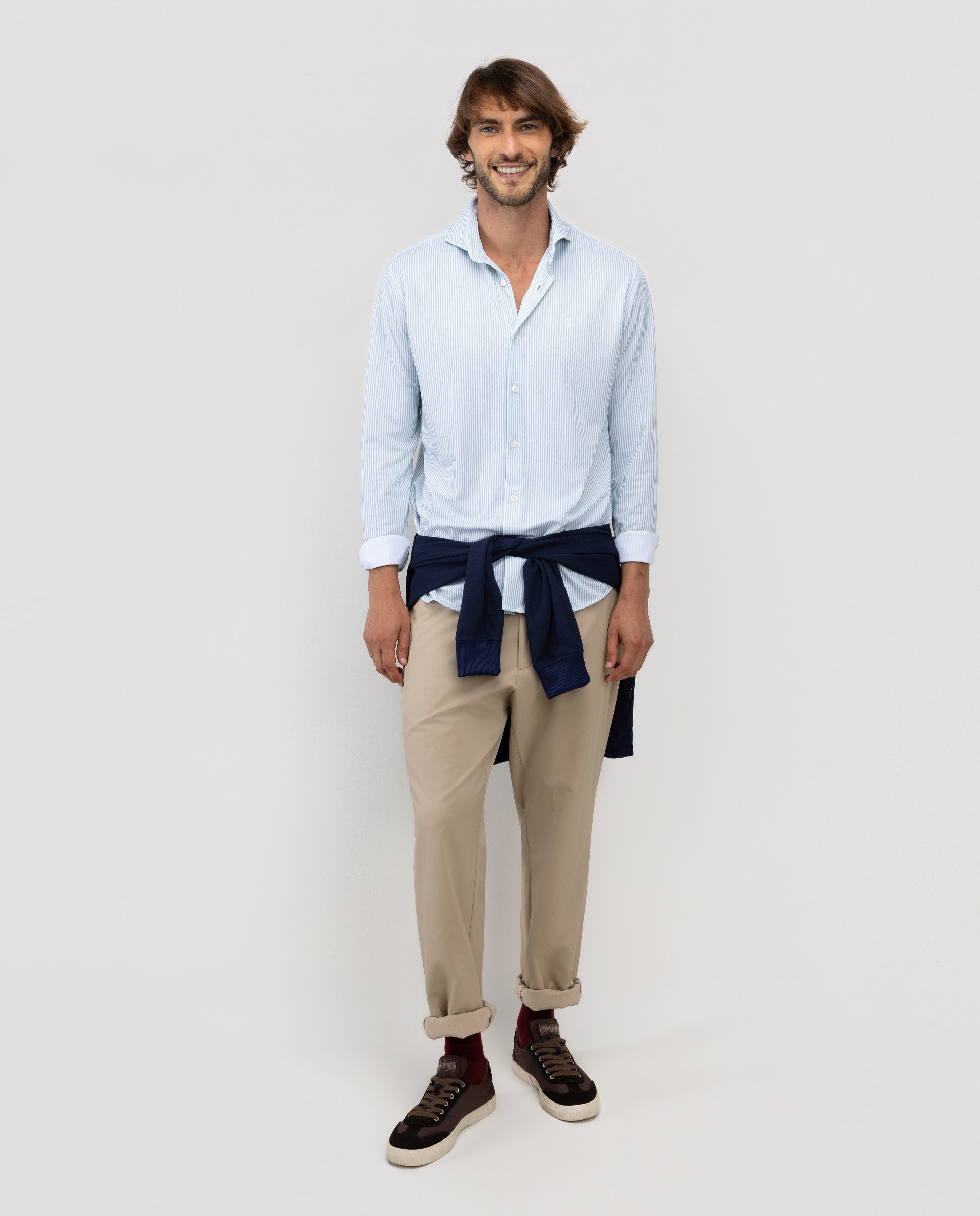 Camisa Sepiia Às Riscas Yale Verde-2