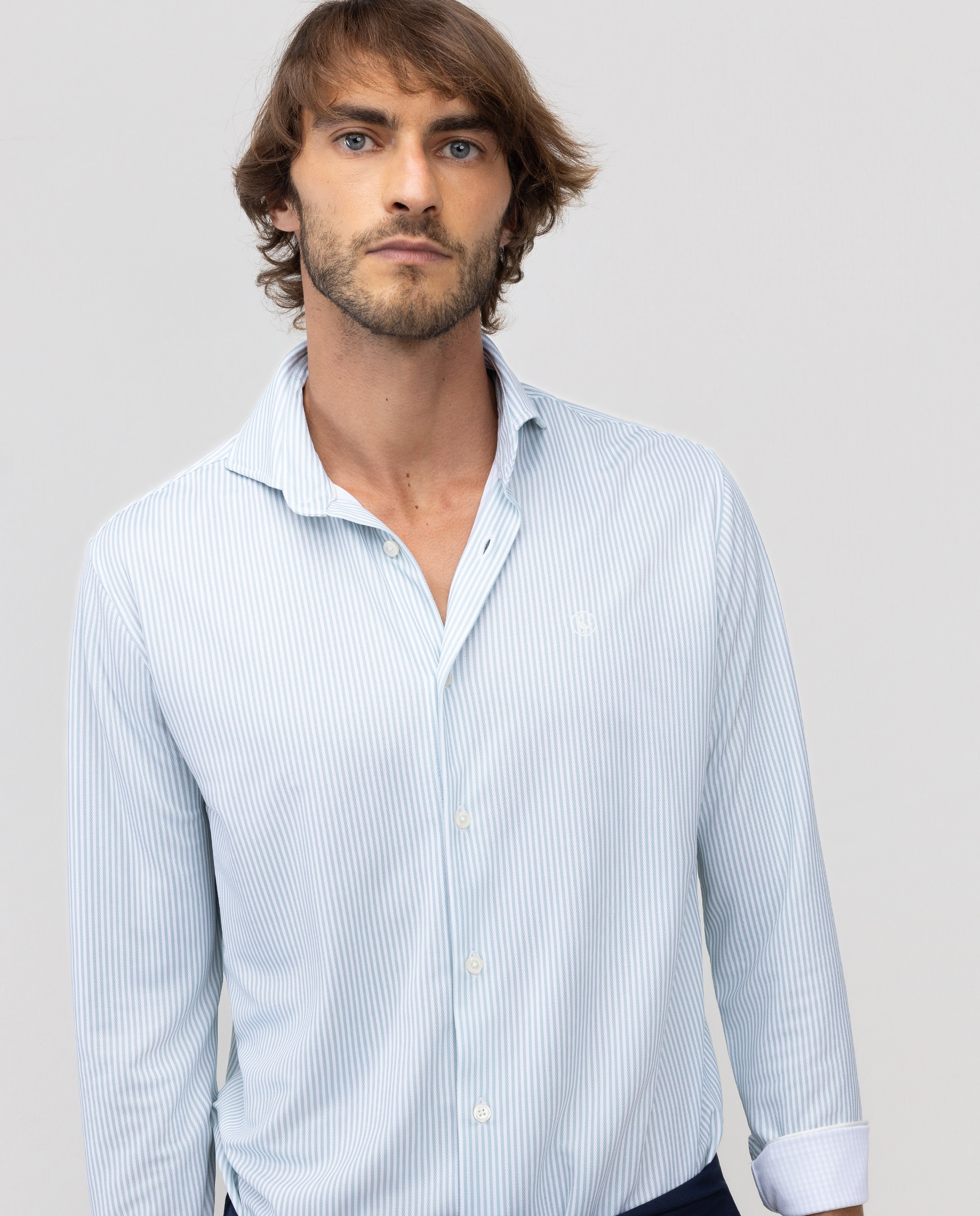 Camisa Sepiia Às Riscas Yale Verde-3