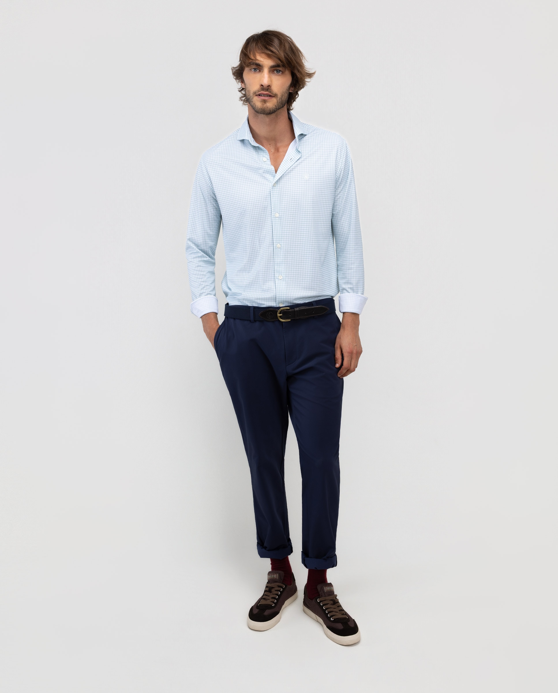 Camisa Sepiia Aos Quadrados Vichy Verde-2