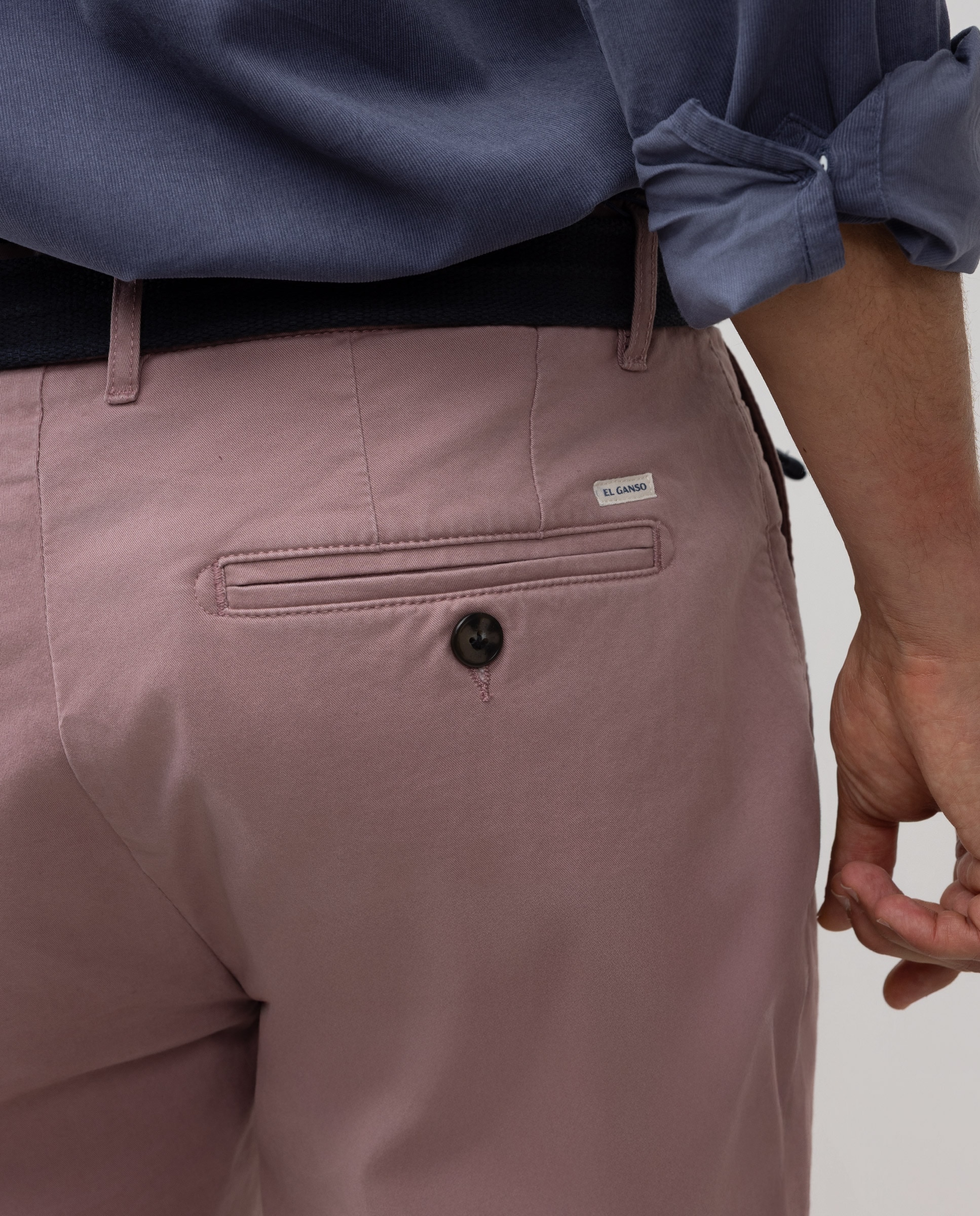 Calças Chino Slim Rosa-4