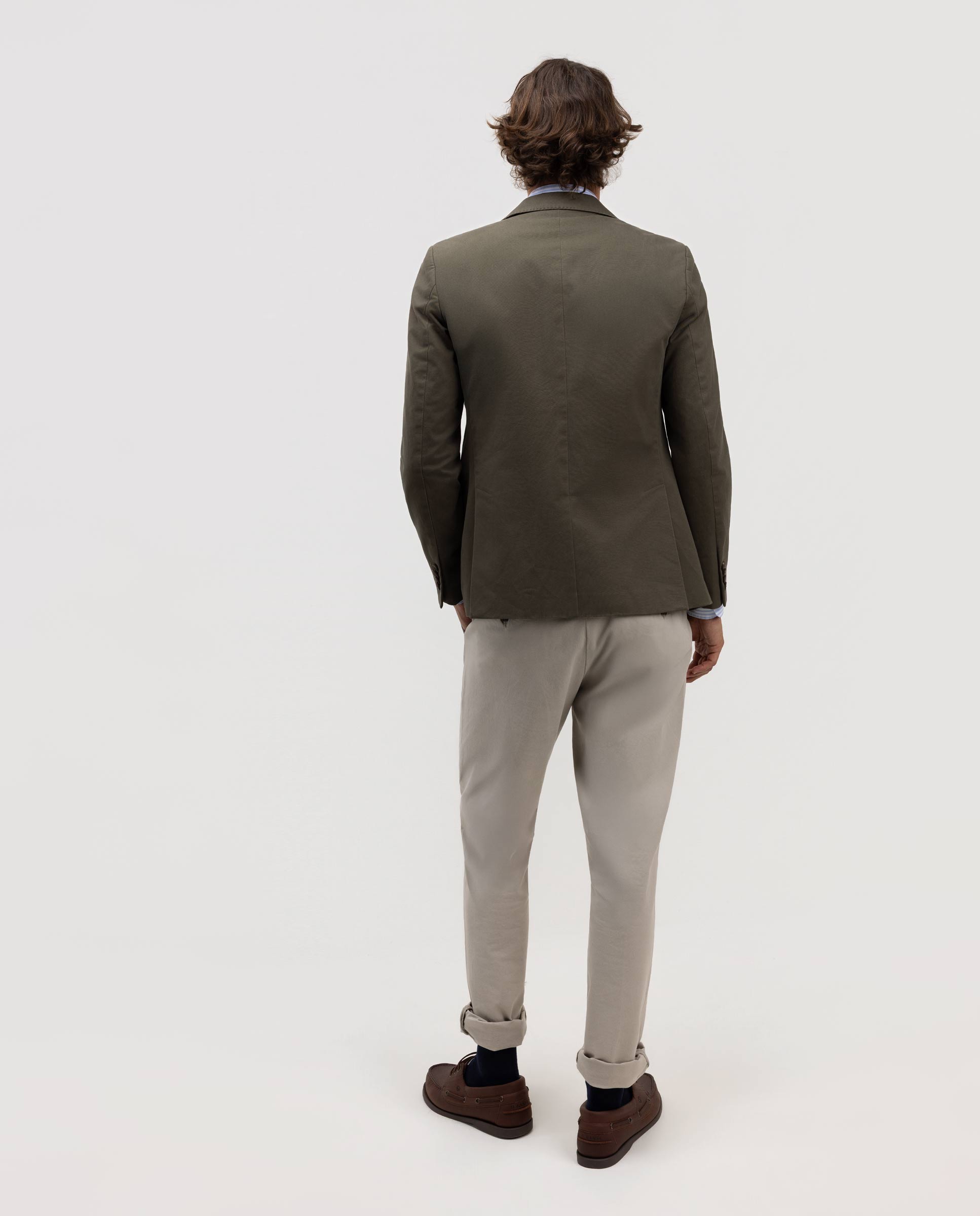 Blazer Twill Liso Verde-4