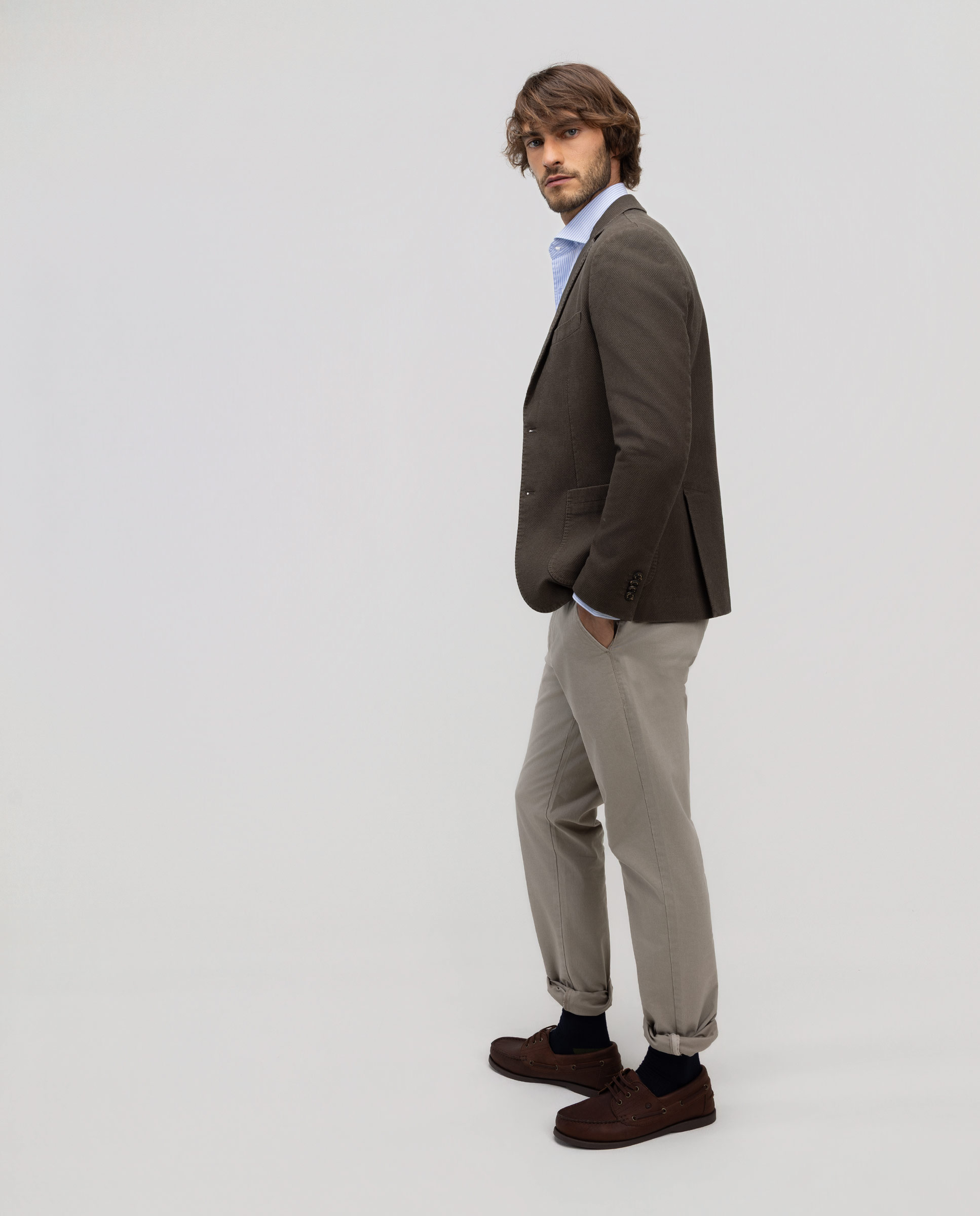 Blazer com Estrutura Lavada Verde-3