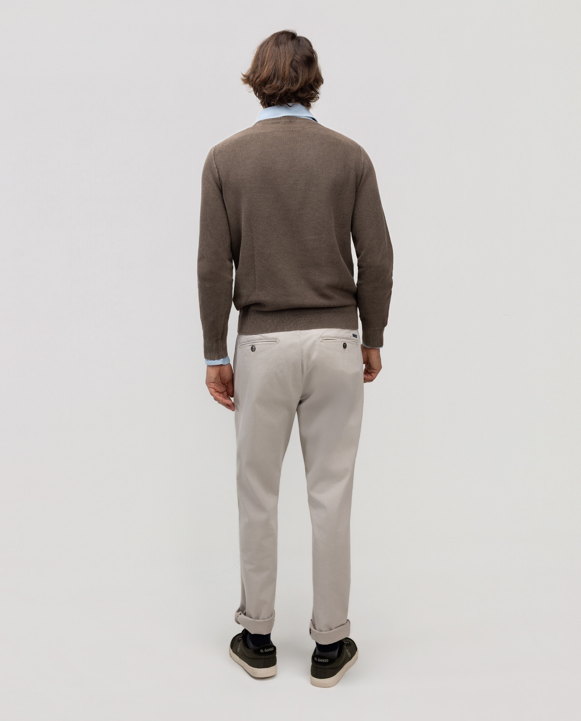 Camisola com Estrutura Garment Dyed Taupe-4