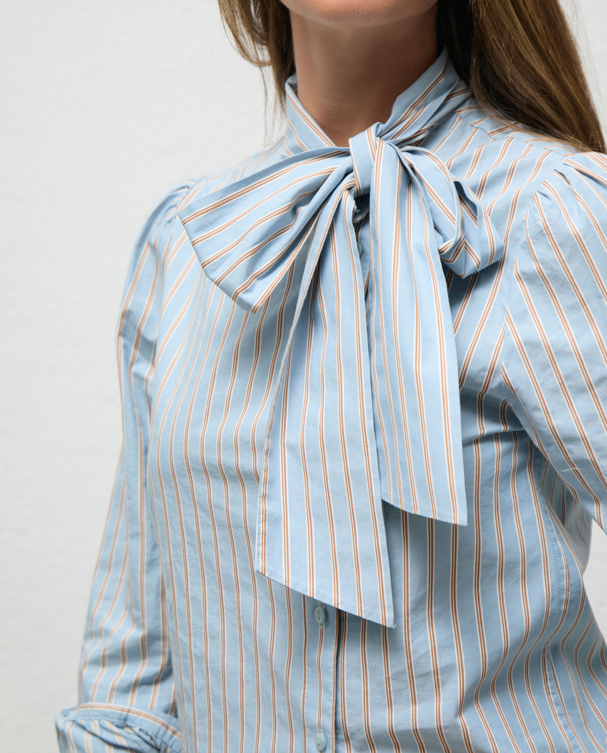 Camisa Às Riscas Federica Azul-3