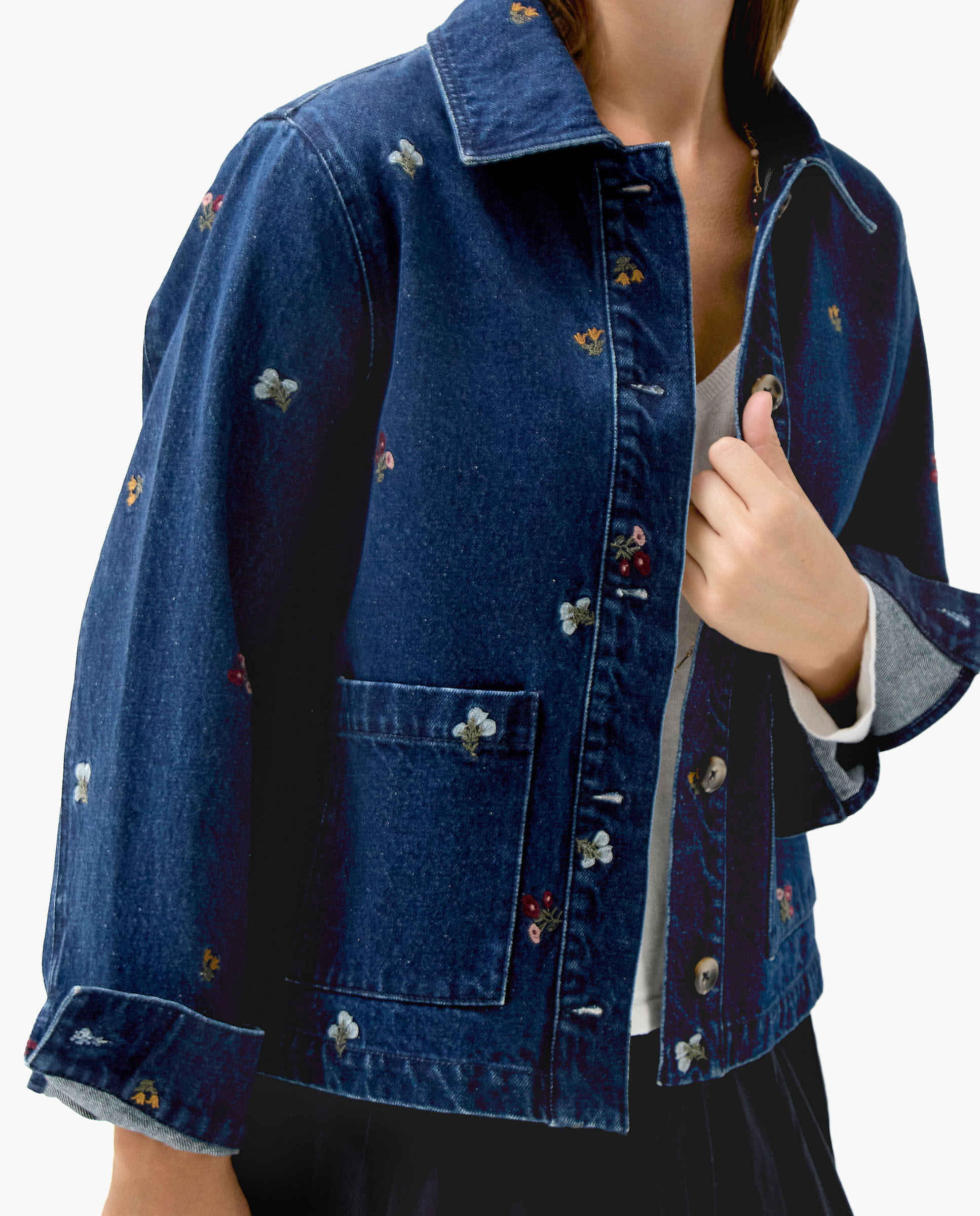 Casaco Denim April Azul-3
