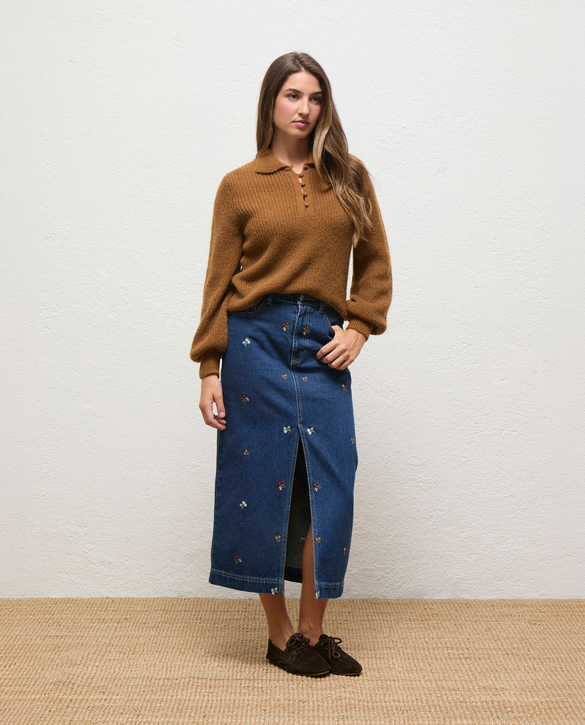 Imagem 0 de Saia Denim com Bordado Elise