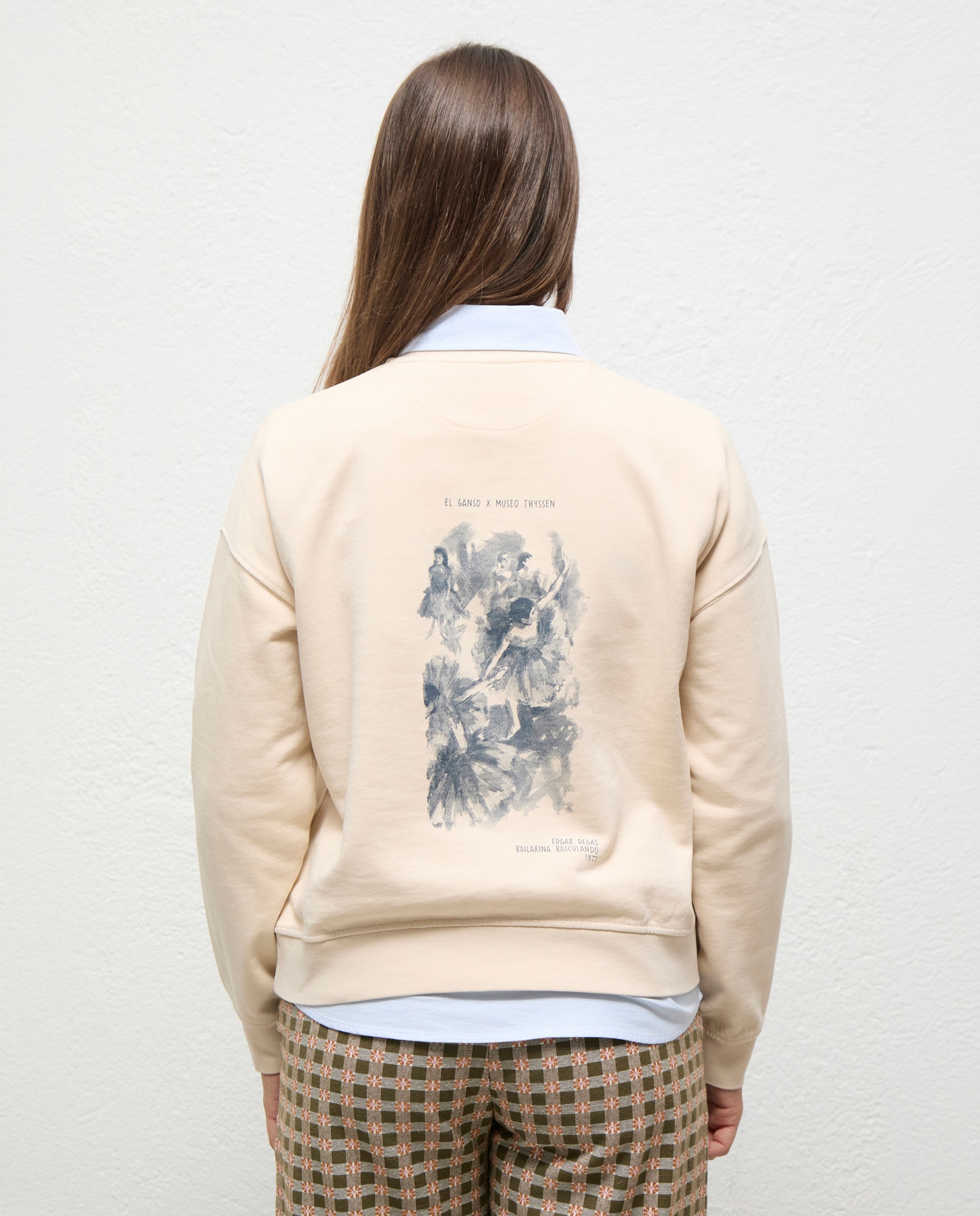 Sweatshirt X Museo Thyssen com Estampado Bailarinas Cru-3