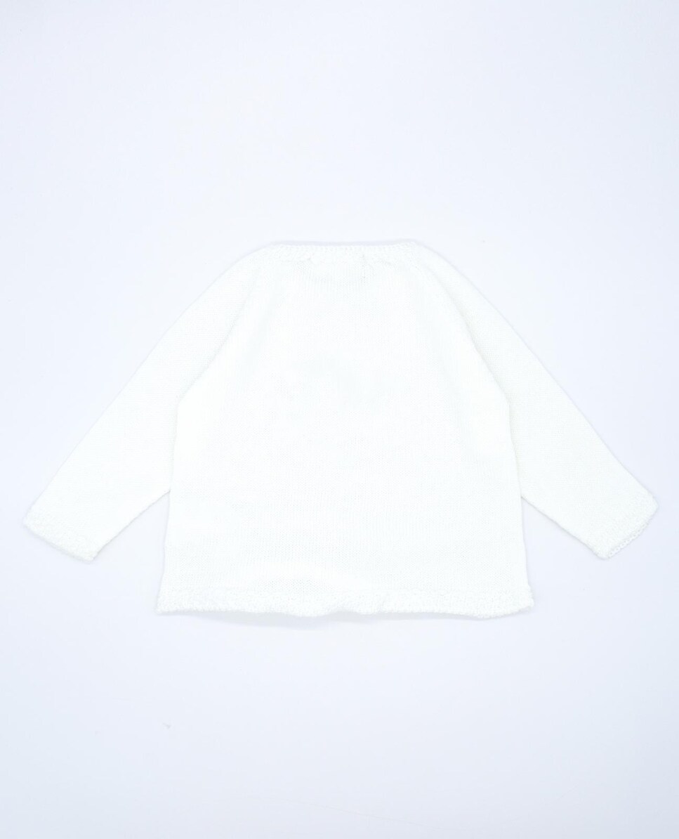 Camisola de Bebé de Algodão Orgânico com Ouriço Cru-2