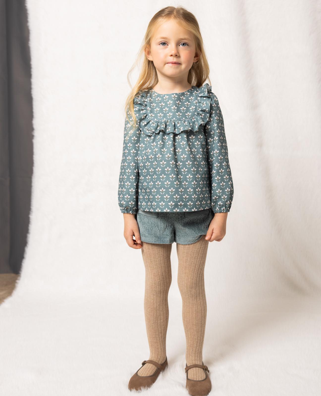 Camisa Infantil de Algodão Verde-1