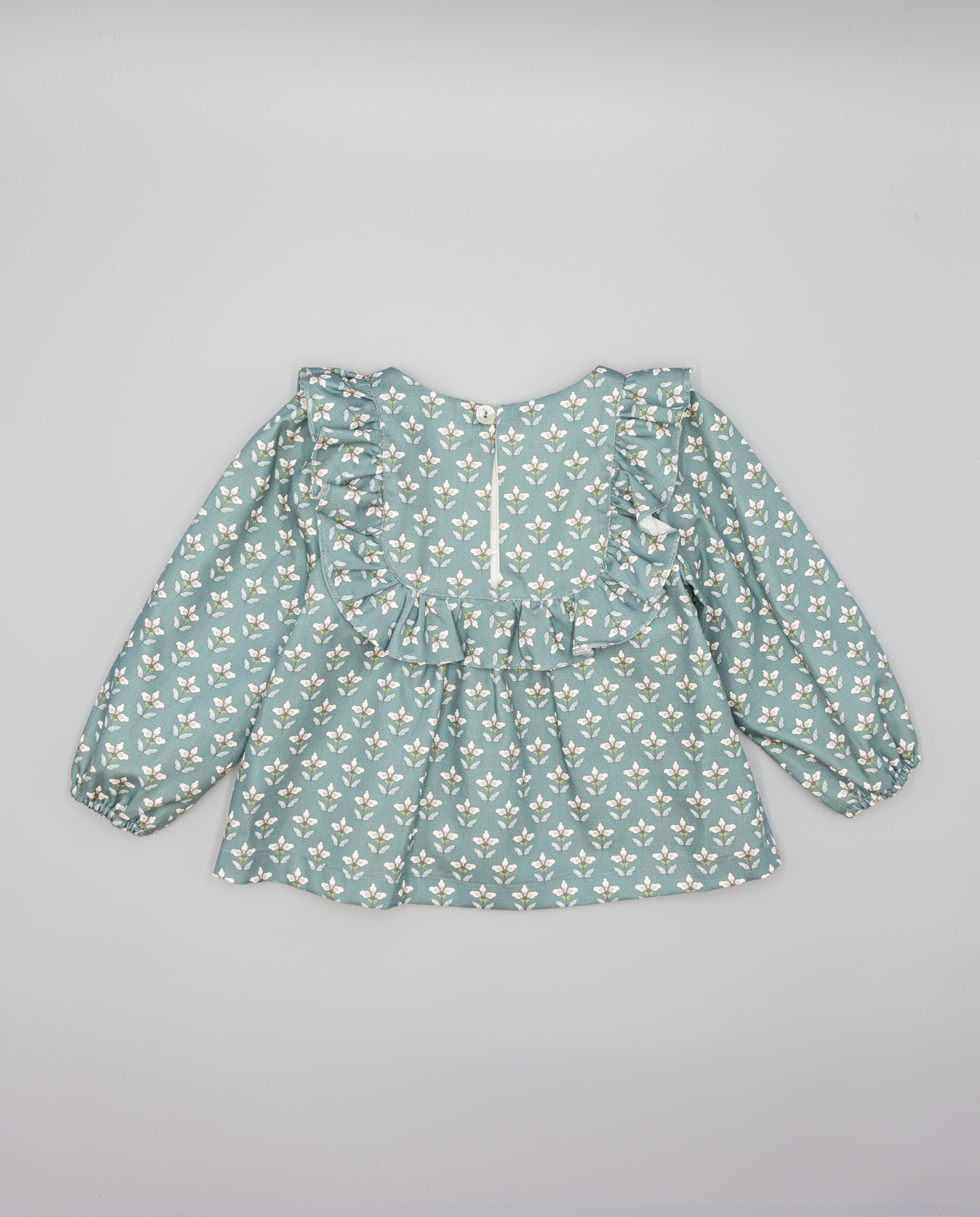 Camisa Infantil de Algodão Verde-3