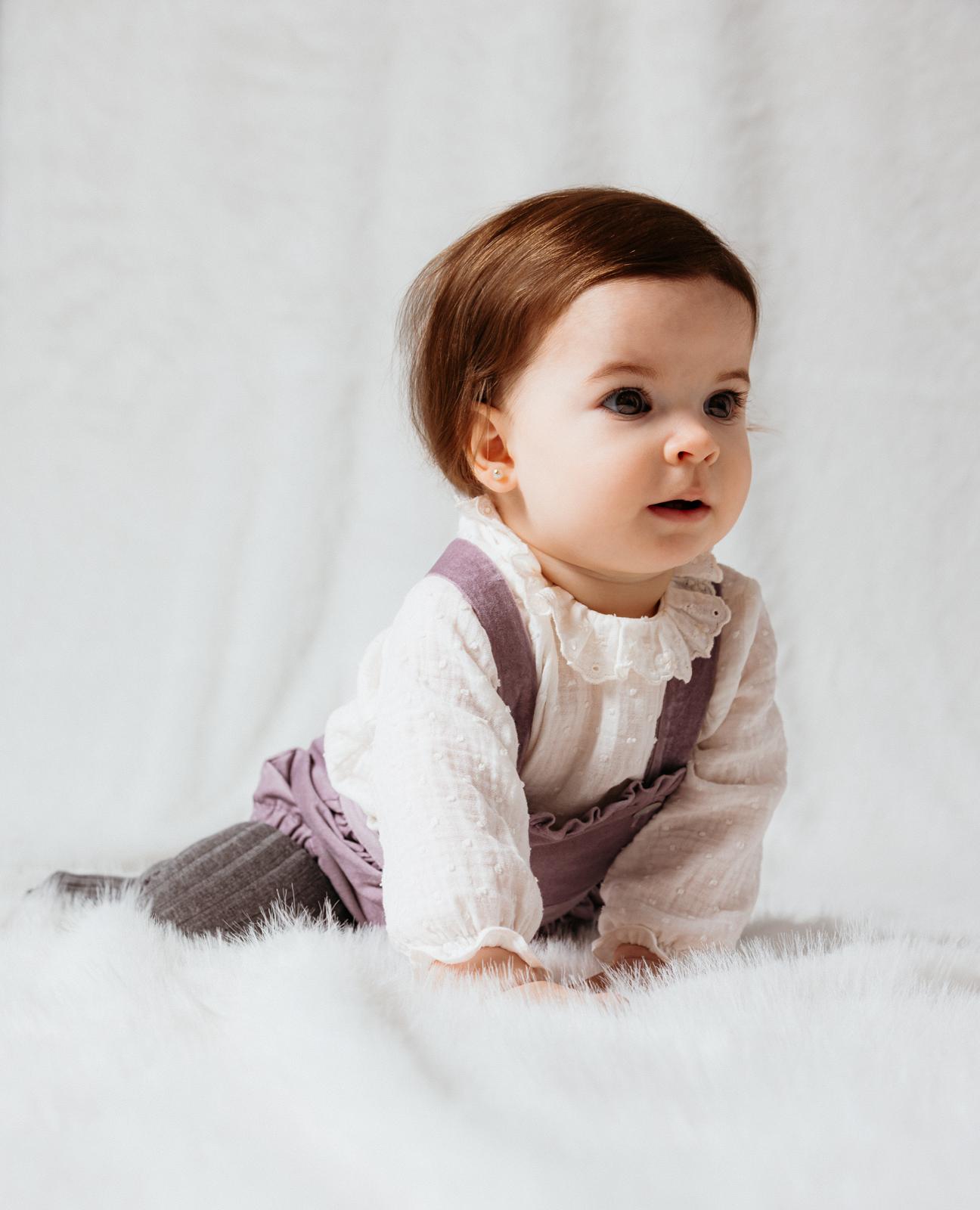 Imagem 0 de Camisa para Bebé com Gola Folho e Tira Bordada