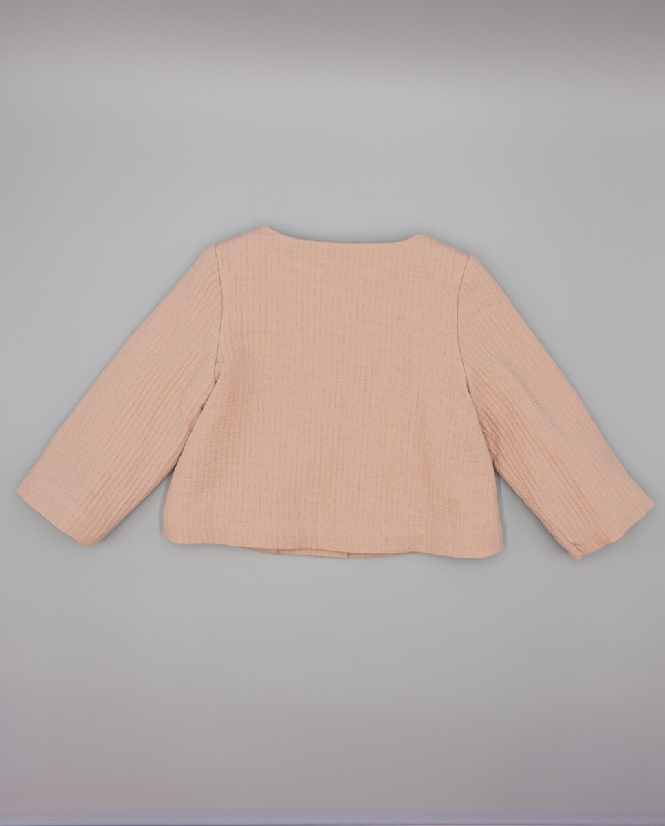 Casaco para Bebé com Bolsos Rosa-1