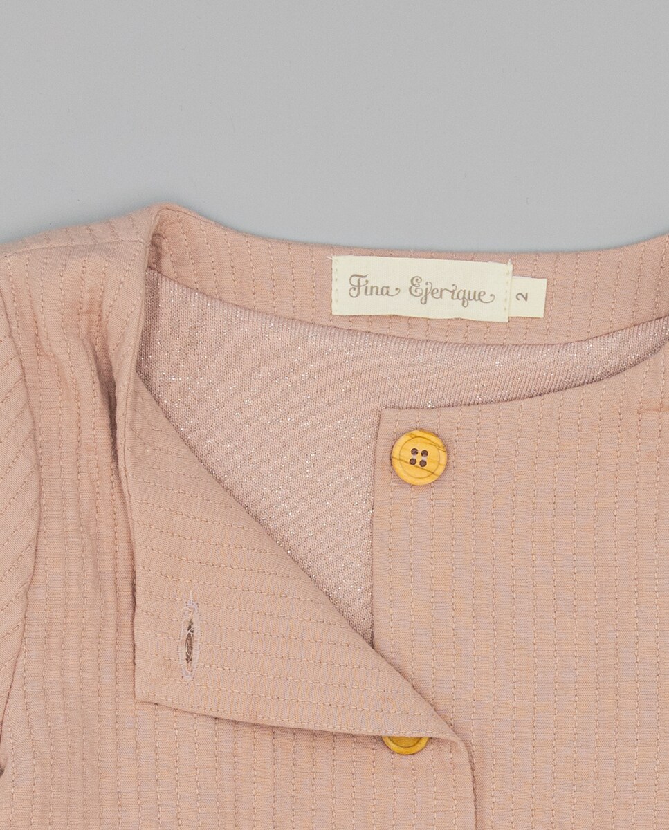 Casaco para Bebé com Bolsos Rosa-2