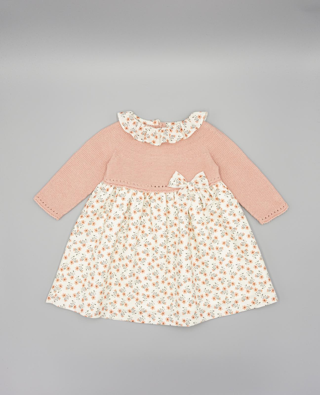 Imagem 0 de Vestido para Bebé com Corpo de Malha e Laço