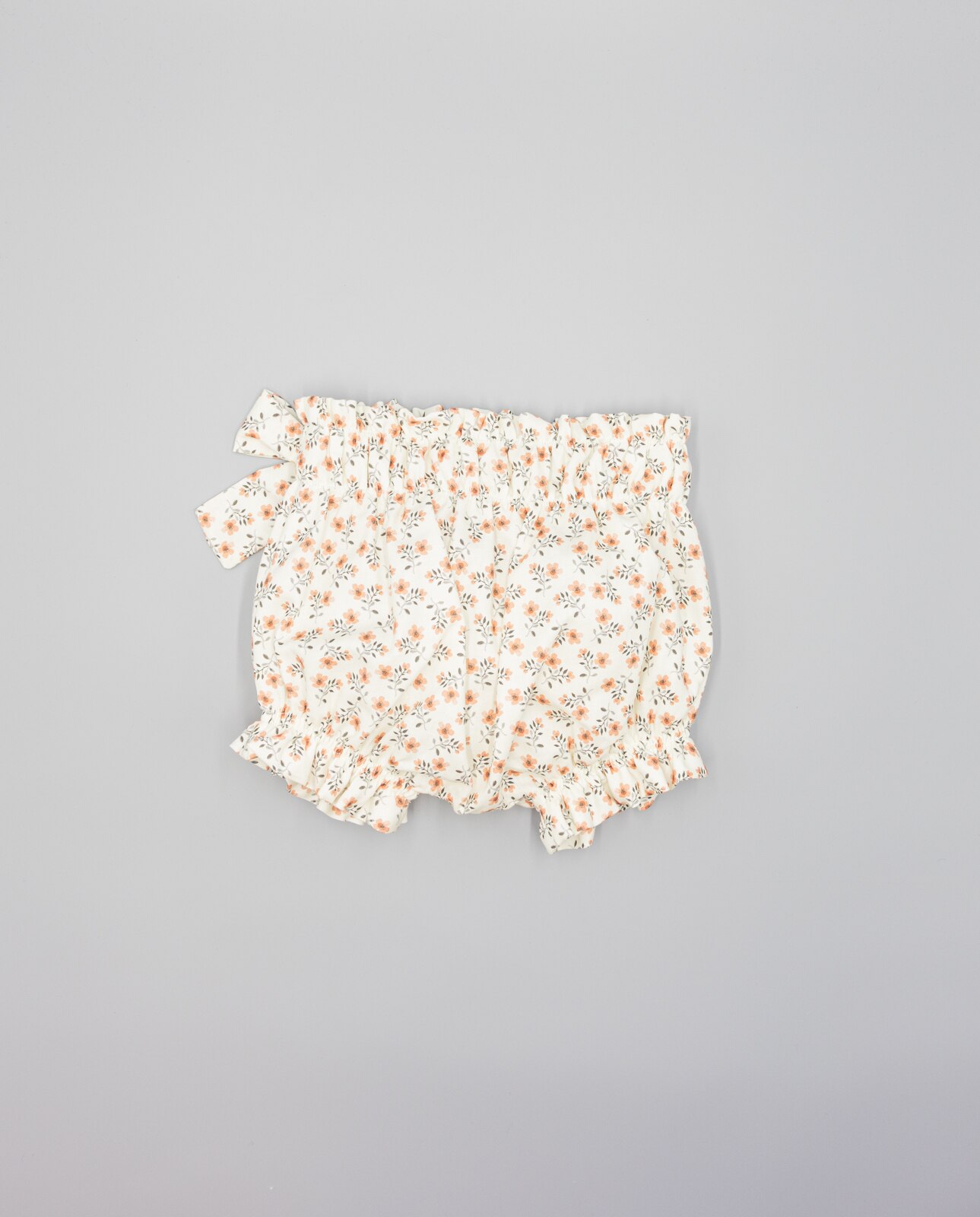 Macacão Curto para Bebé com Laço Cru-2