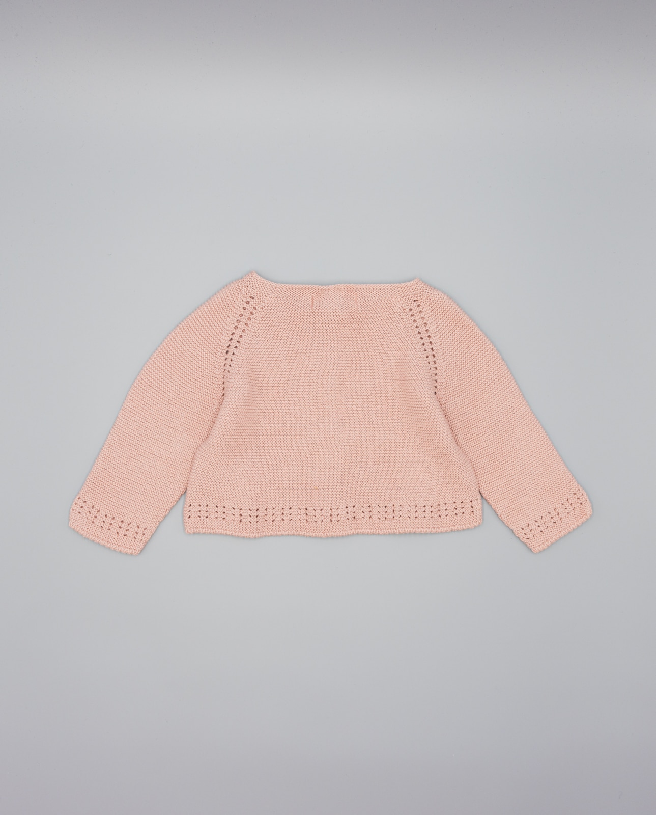 Casaco de Bebé de Tricot Rosa-2