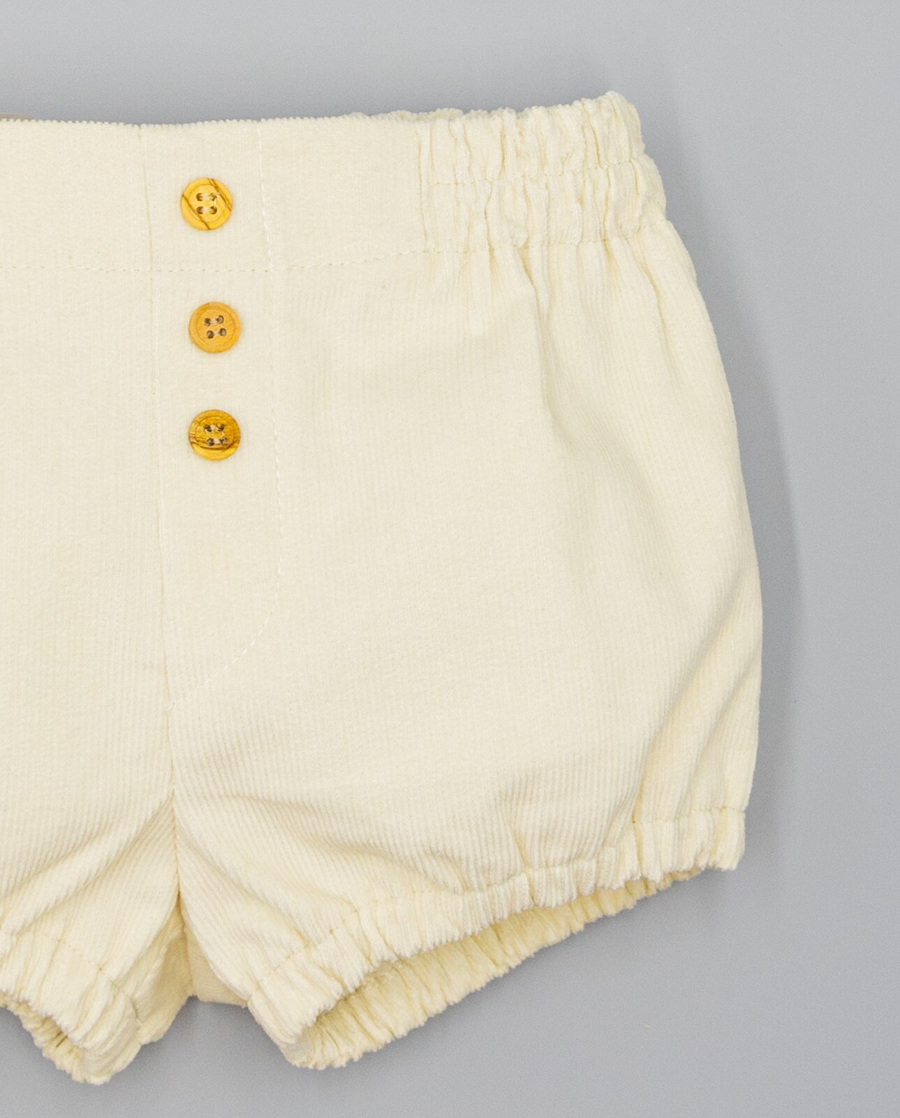 Bermudas para Bebé com Botões Bege-3