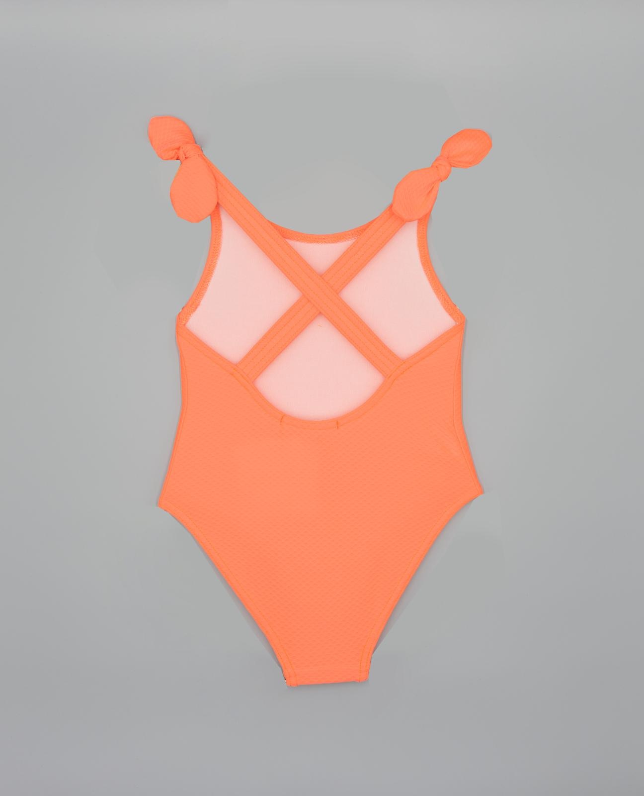 Fato de Banho Infantil Liso Fina Ejerique Laranja-forte-2