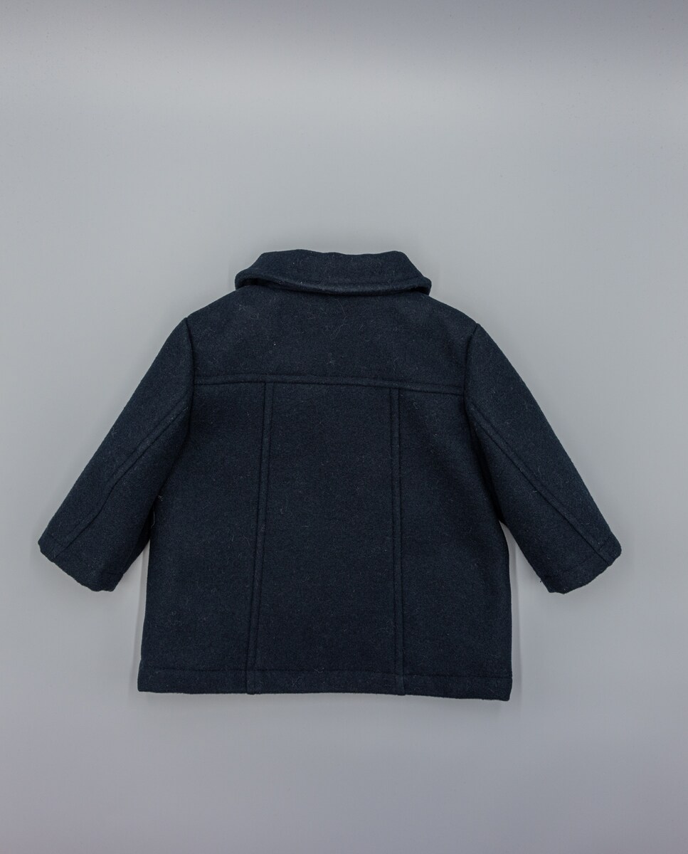 Casaco de Muflão Infantil com Botões Azul-2