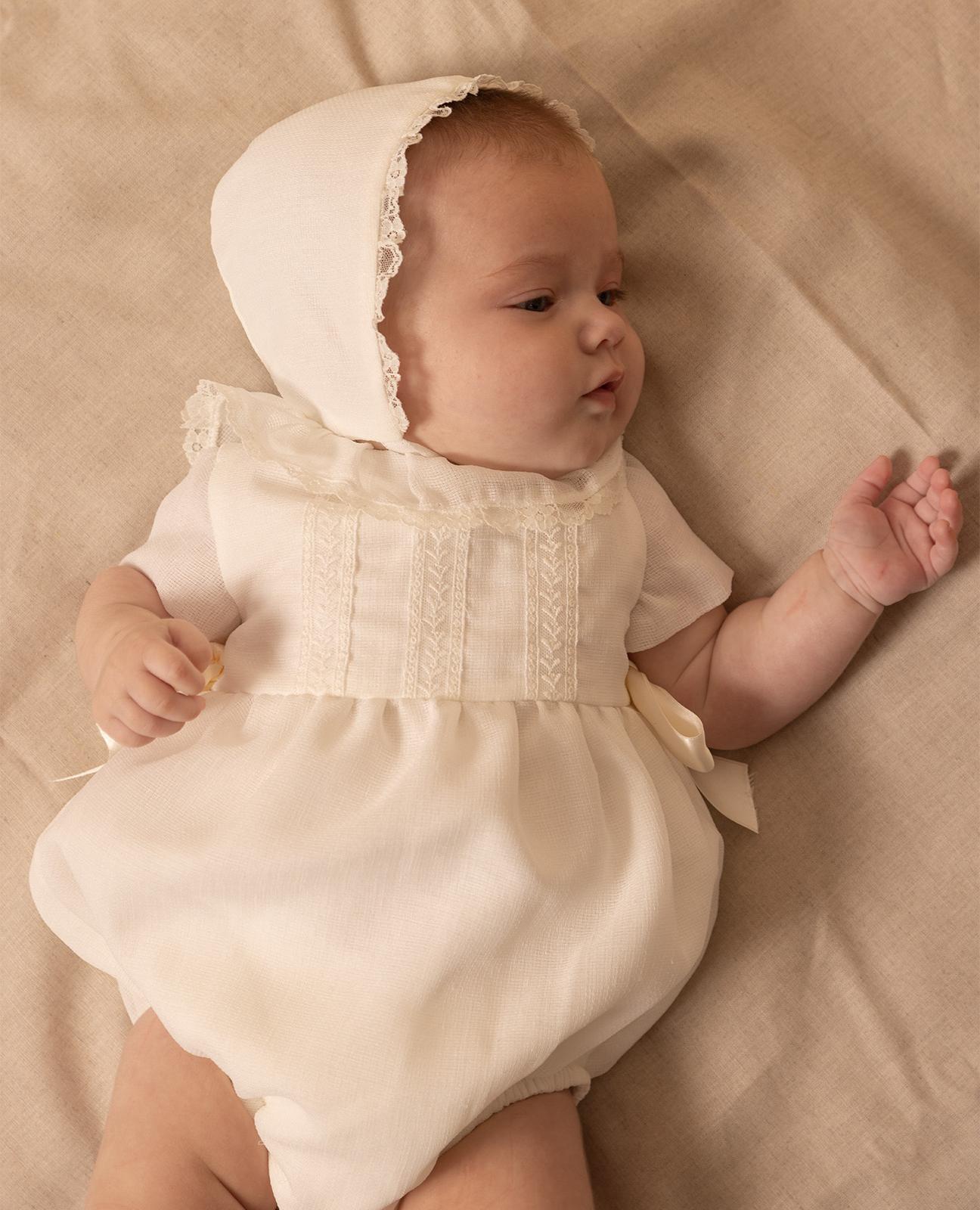 Imagem 0 de Babygrow para Bebé em Gazar com Entredoses e Laços Laterais Satin