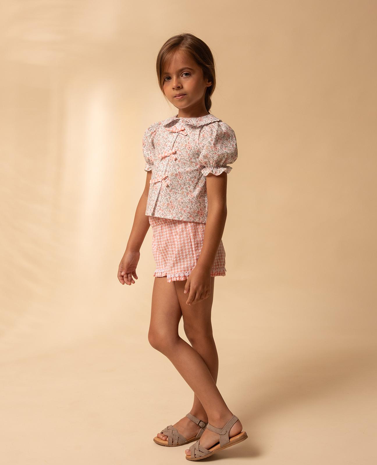 Short Infantil Salmão-1