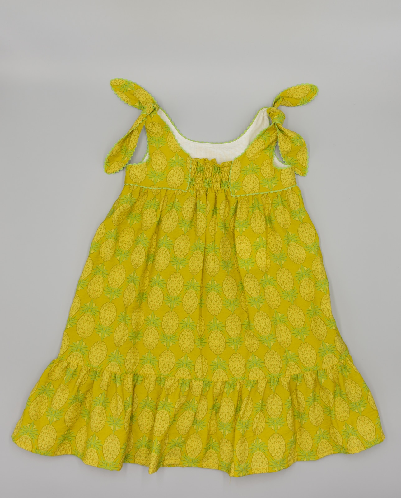 Vestido Infantil Estampado com Alças Fina Ejerique Amarelo-2