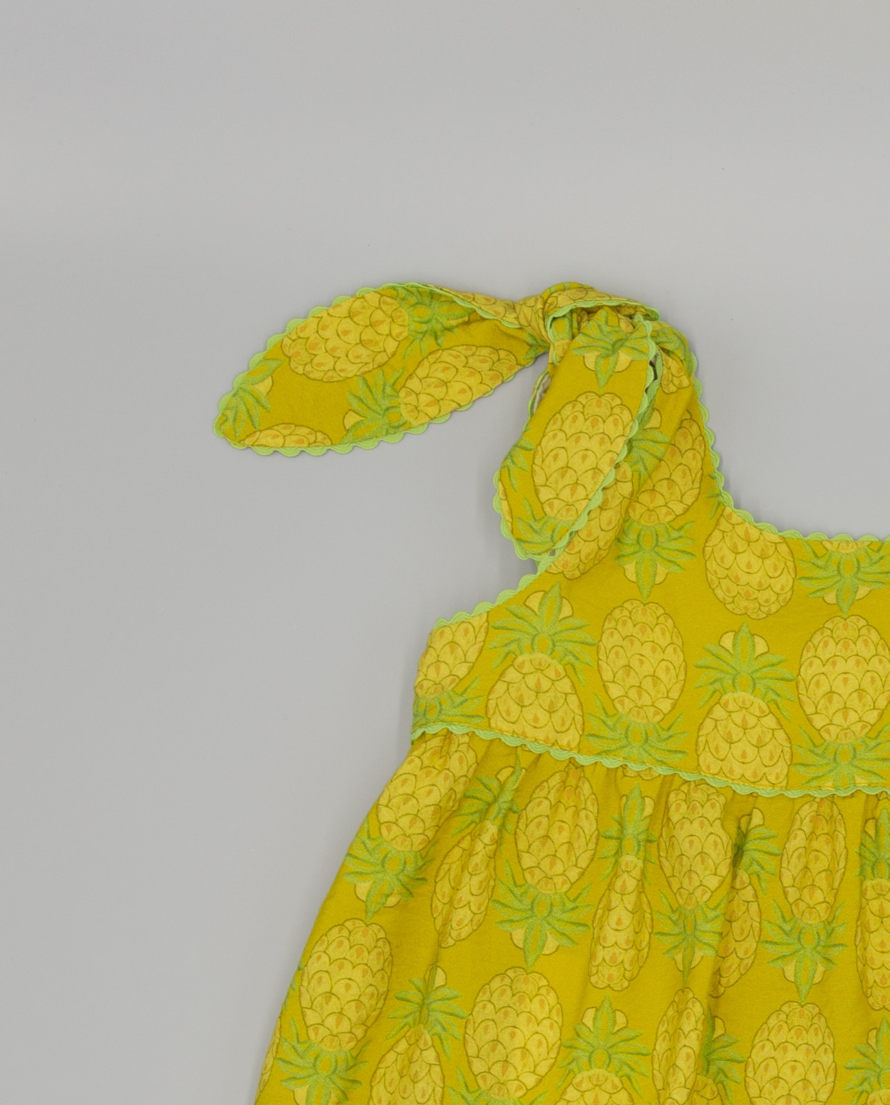 Vestido Infantil Estampado com Alças Fina Ejerique Amarelo-3
