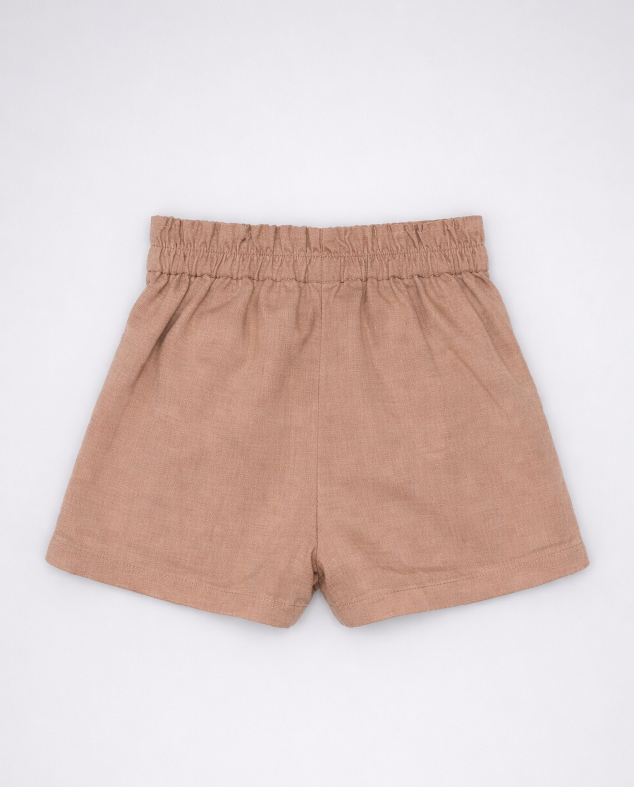 Short Infantil de Pregas em Linho Fina Ejerique Rosa-3