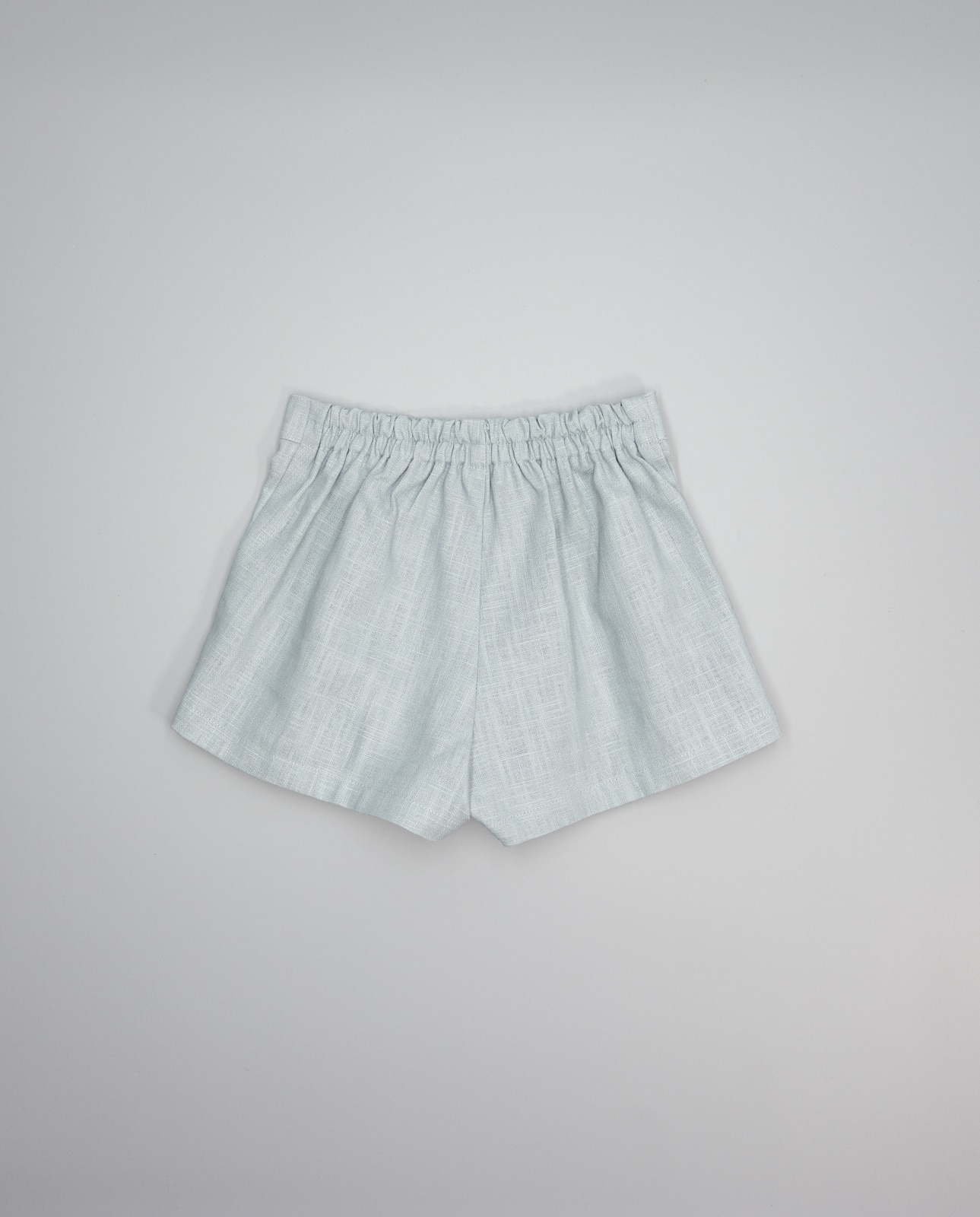 Short Infantil de Pregas em Linho Fina Ejerique Verde-3