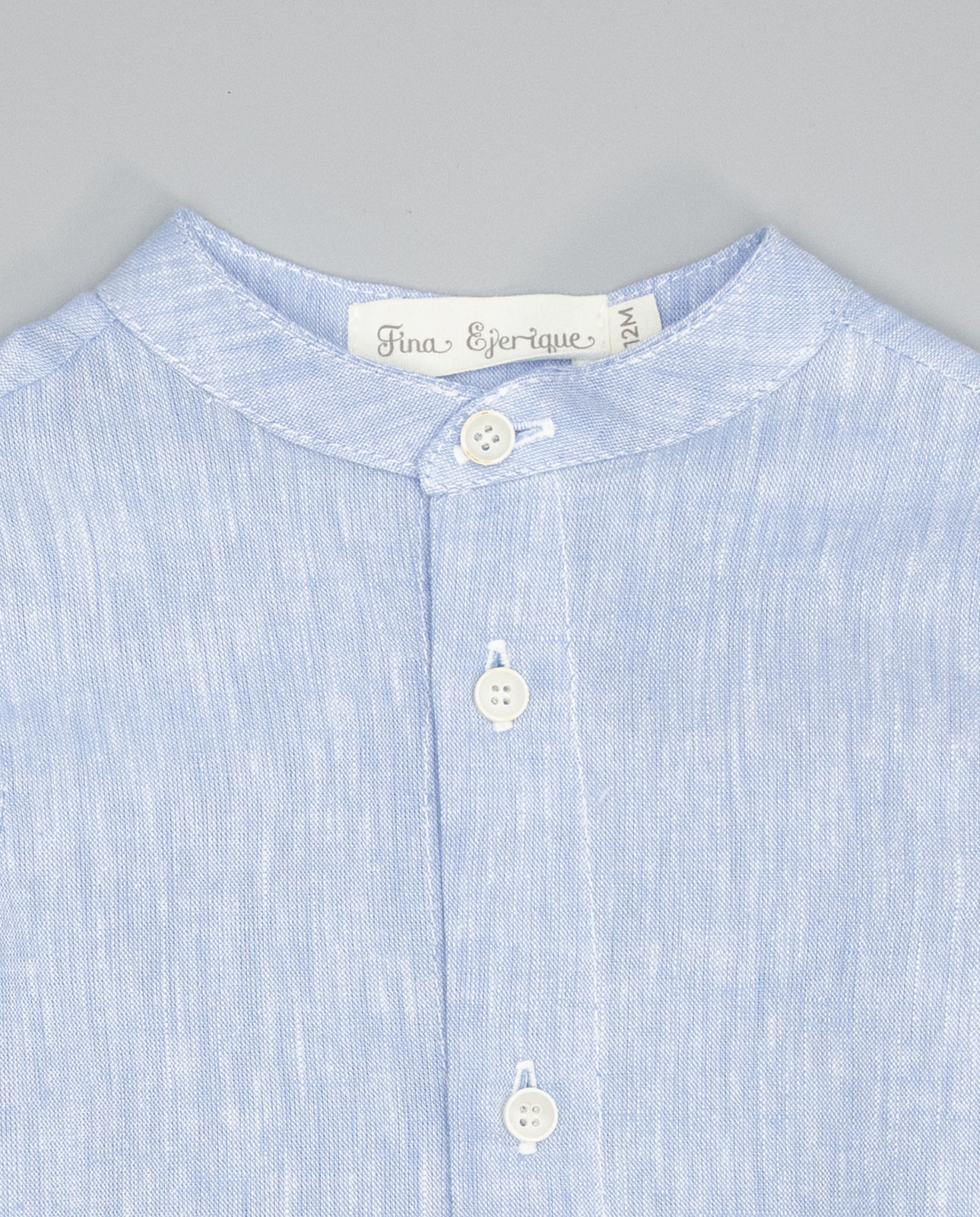 Camisa para Bebé de Algodão Fina Ejerique Azul-4