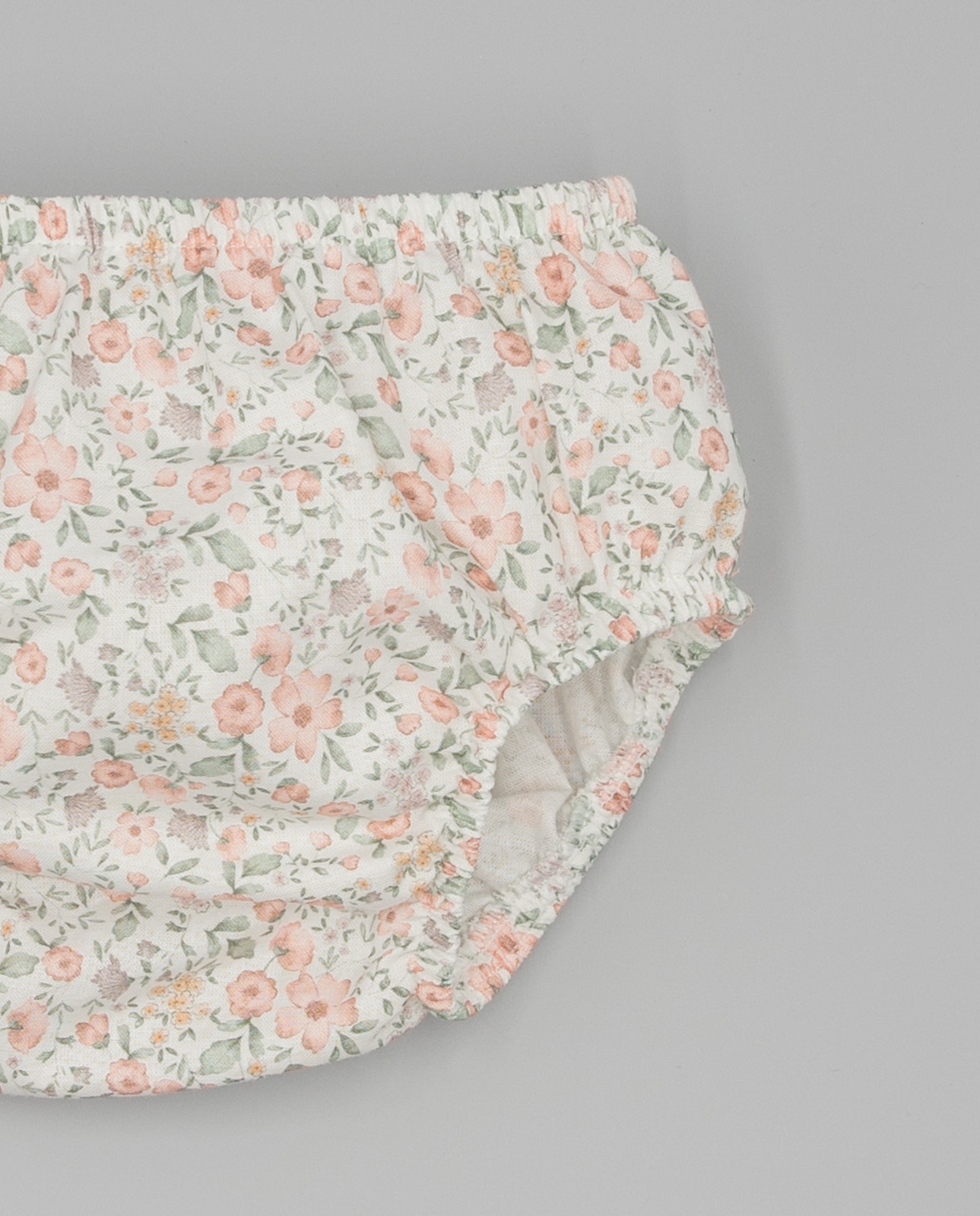 Tapa Fraldas de Bebé em Algodão com Estampado Floral Fina Ejerique Coral-3