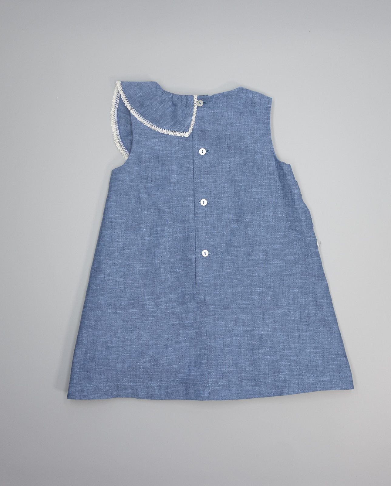 Vestido Infantil de Algodão Fina Ejerique Azul-marinho-2