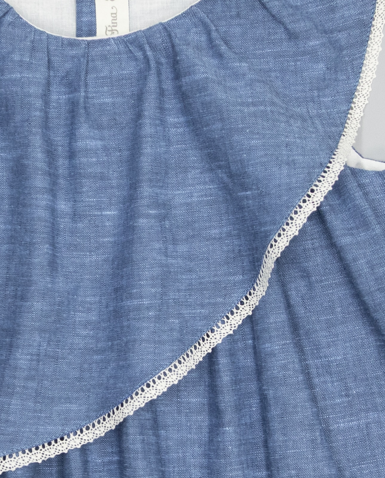 Vestido Infantil de Algodão Fina Ejerique Azul-marinho-3
